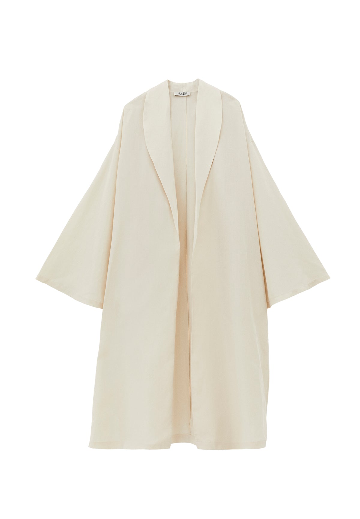 Kimono Tunic With Slit Detail - Cream