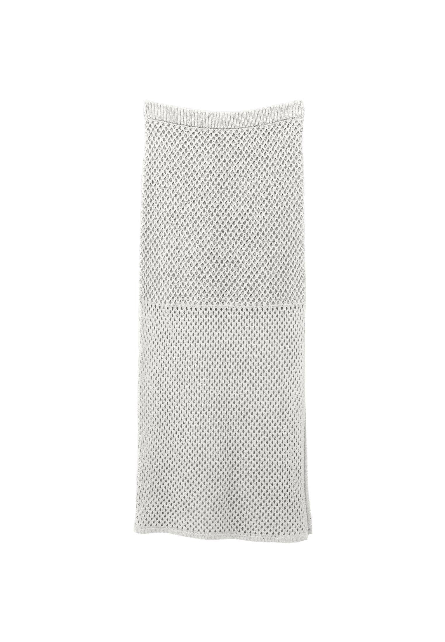 Ajour Midi Skirt - SILVER BIRCH