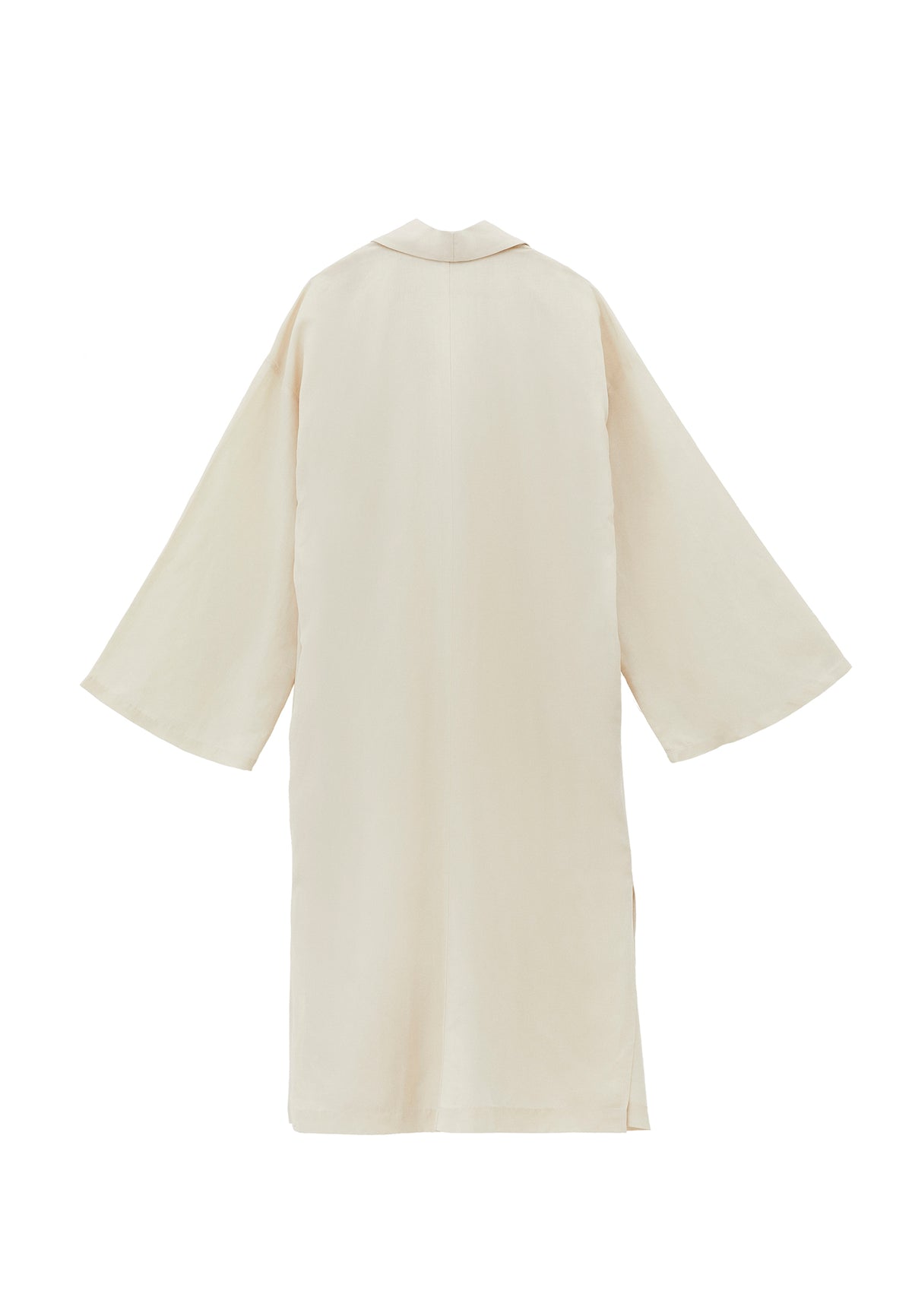 Kimono Tunic With Slit Detail - Cream