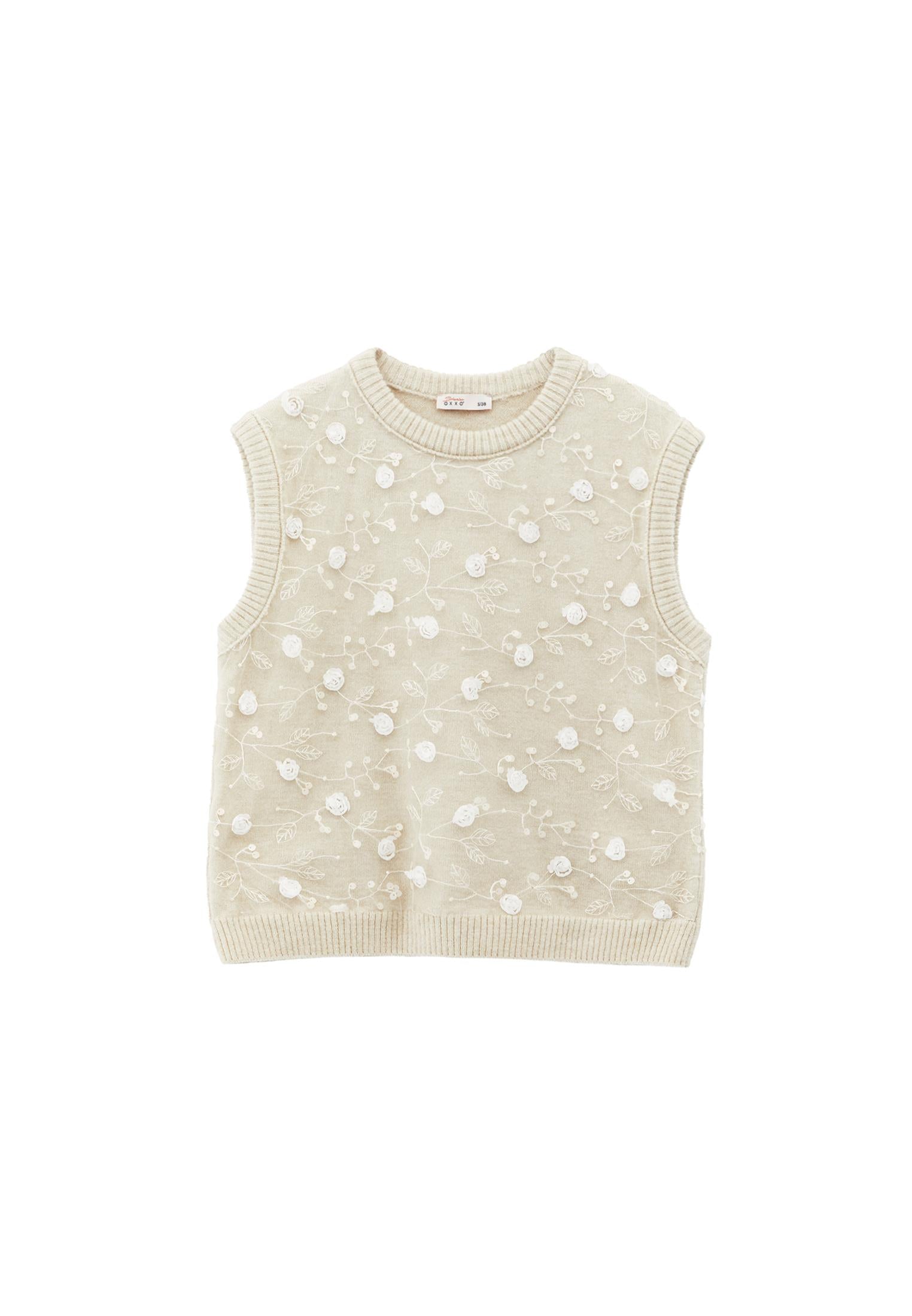 Crew Neck Vest - SILVER BIRCH