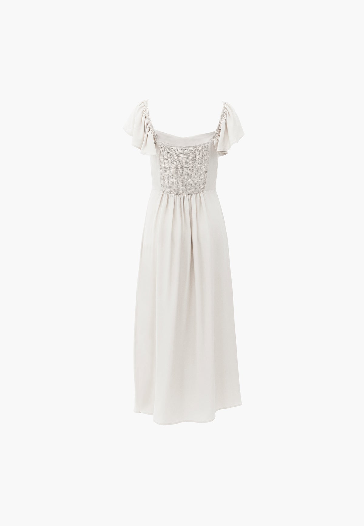 Sweetheart Neckline Midi Dress - SILVER BIRCH