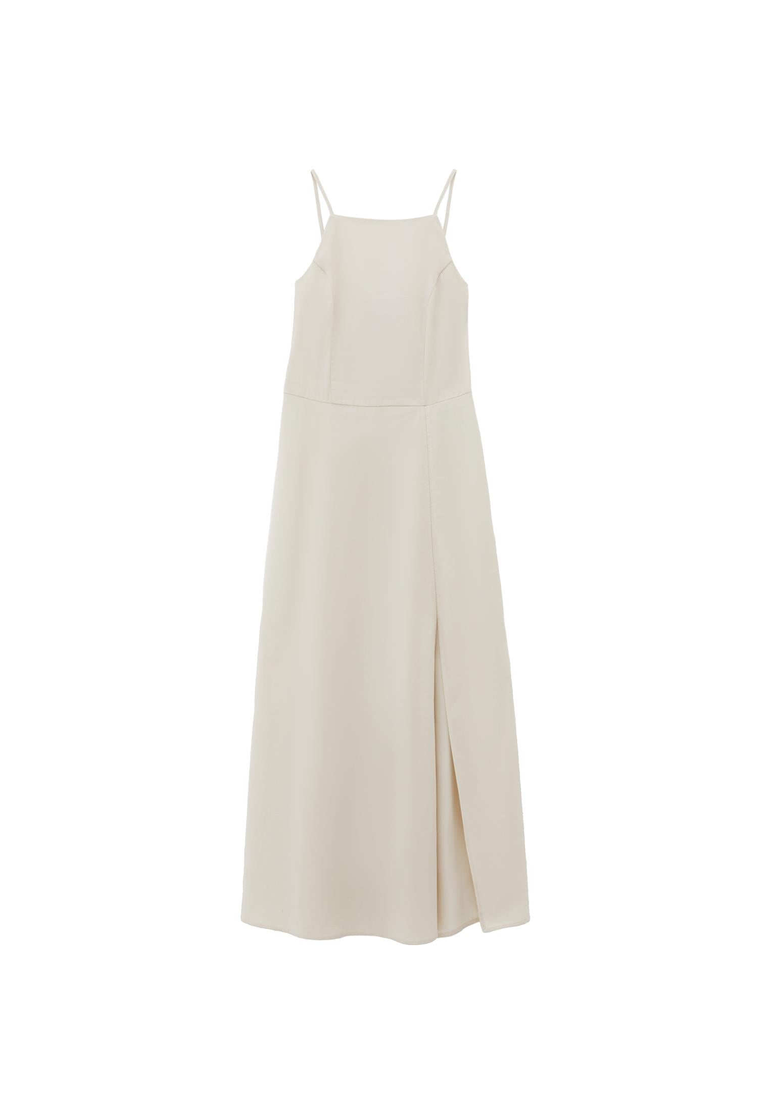 Halter Neck Long Dress - SILVER BIRCH