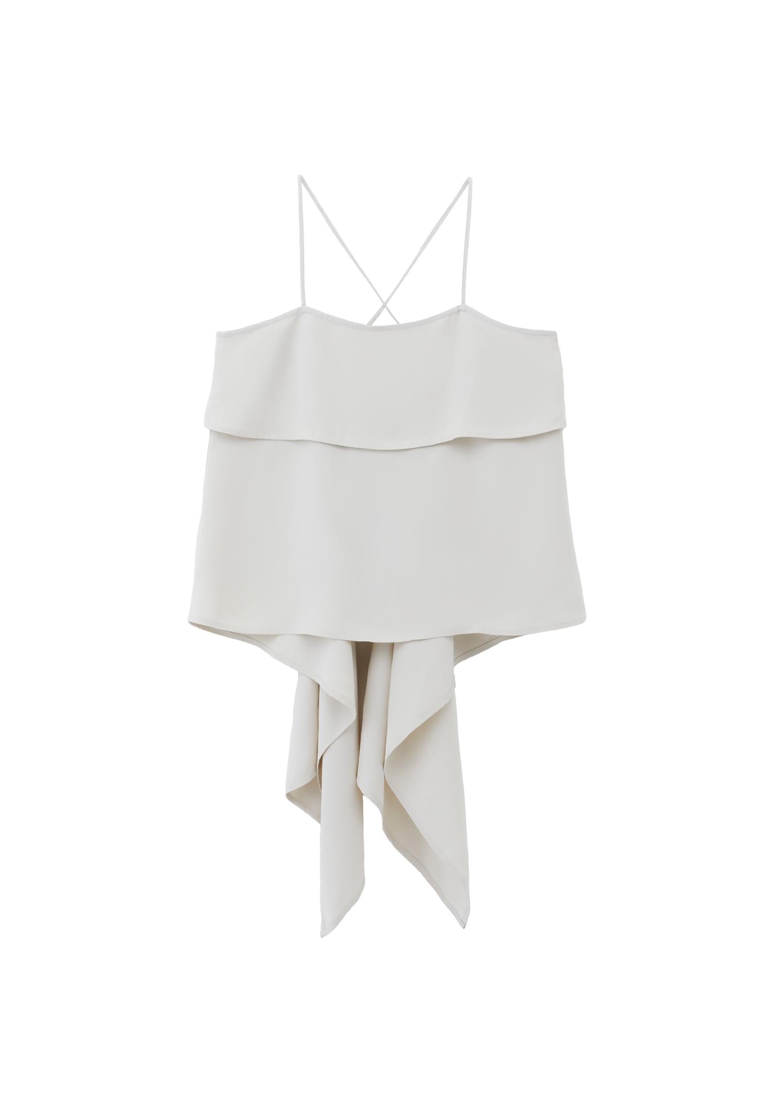 Asymmetric Blouse - SILVER BIRCH