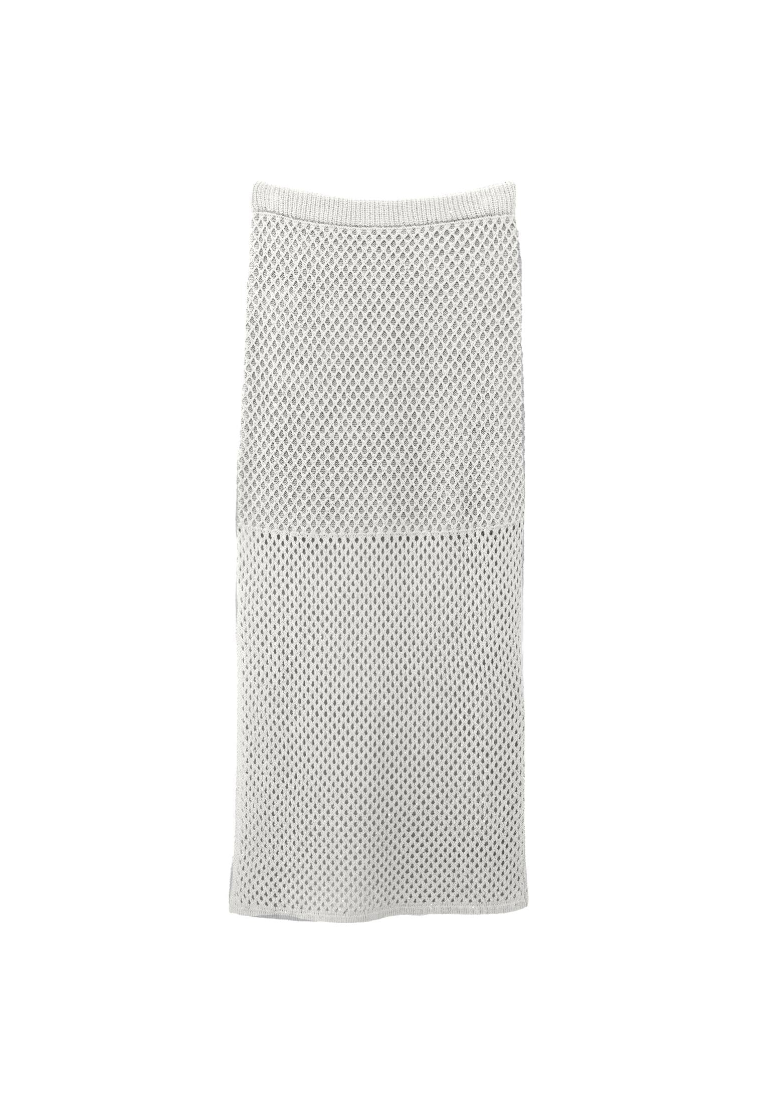 Ajour Midi Skirt - SILVER BIRCH