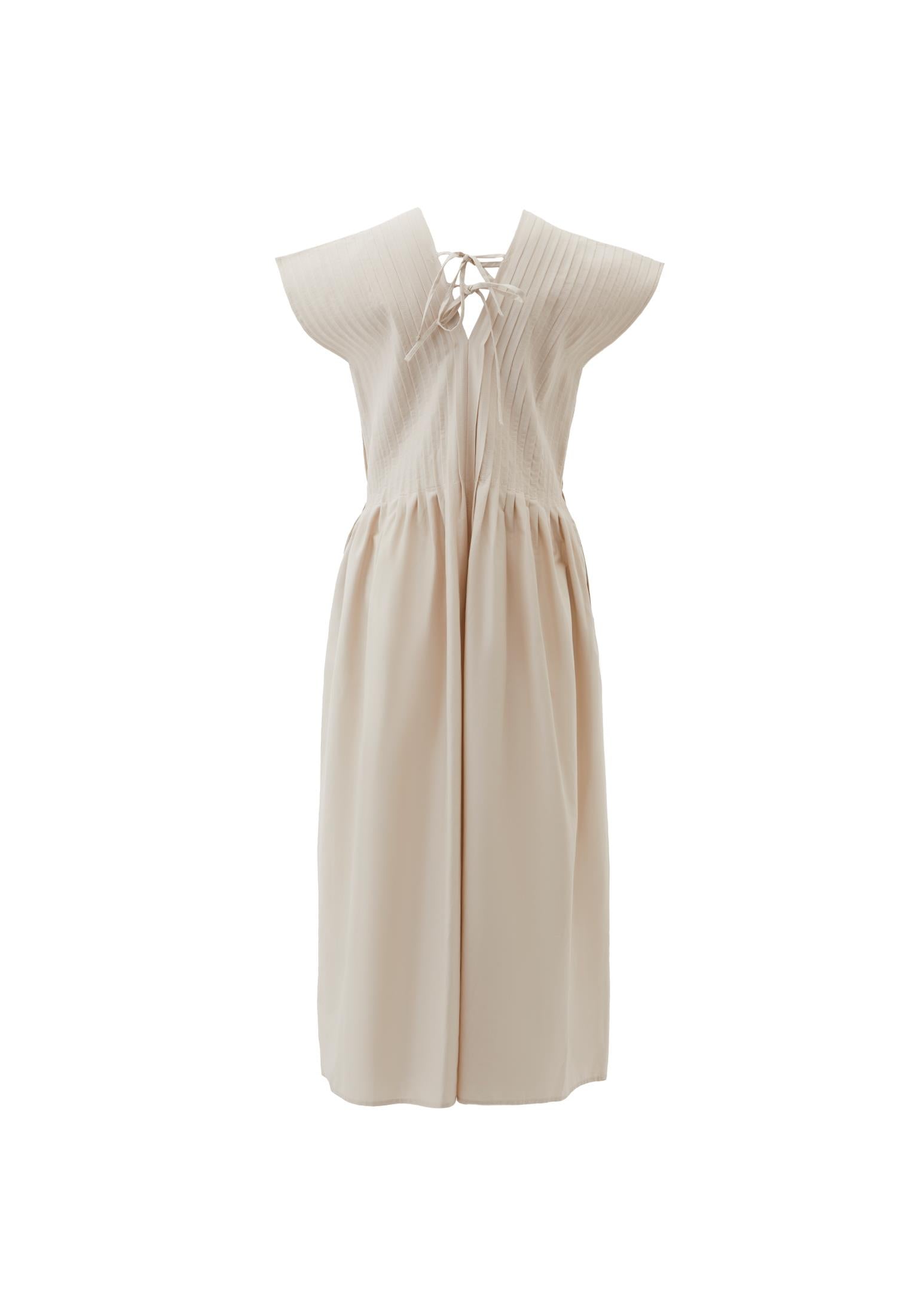 Flared V-Neck Long Dress - SILVER BIRCH