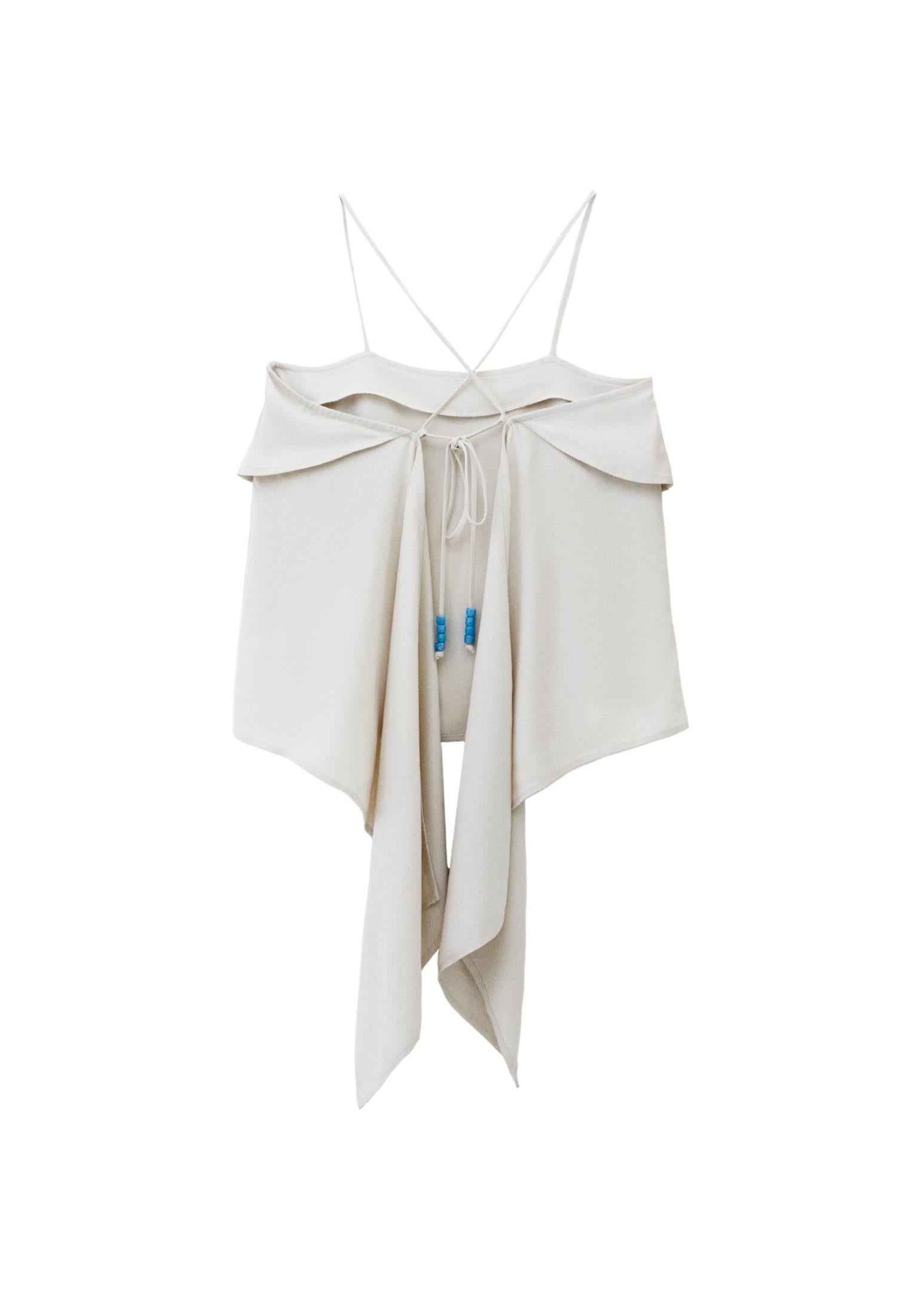 Asymmetric Blouse - SILVER BIRCH