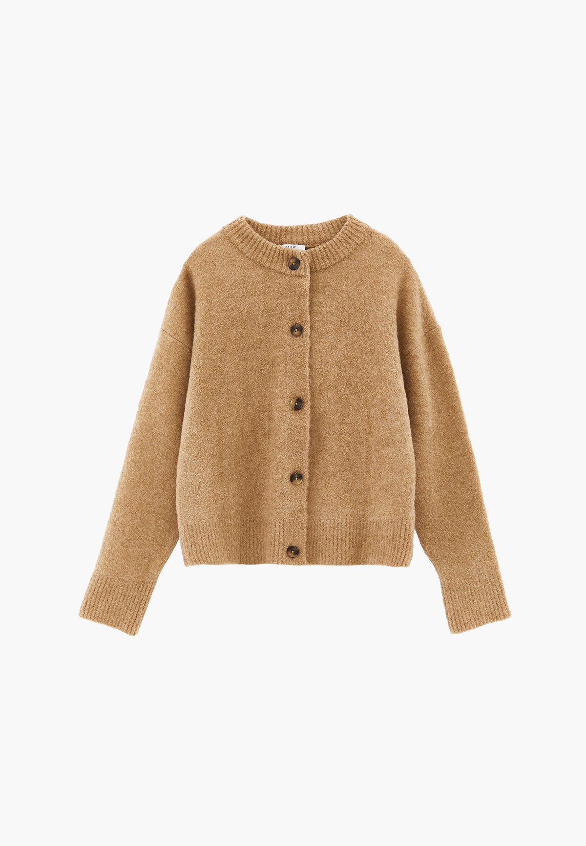 Button Detailed Short Cardigan - Beige
