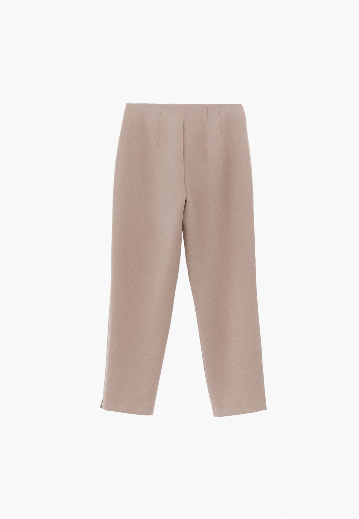 Ultra High Waist Carrot Fit Pants - Beige