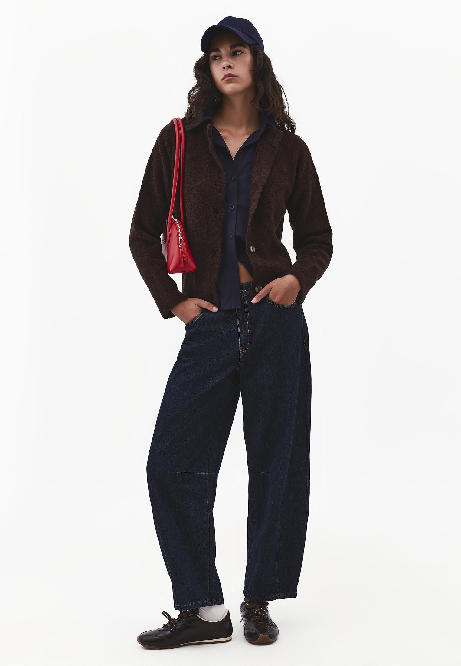 Shirt Collar Long Sleeve Buttoned Shirt - SKY CAPTAIN