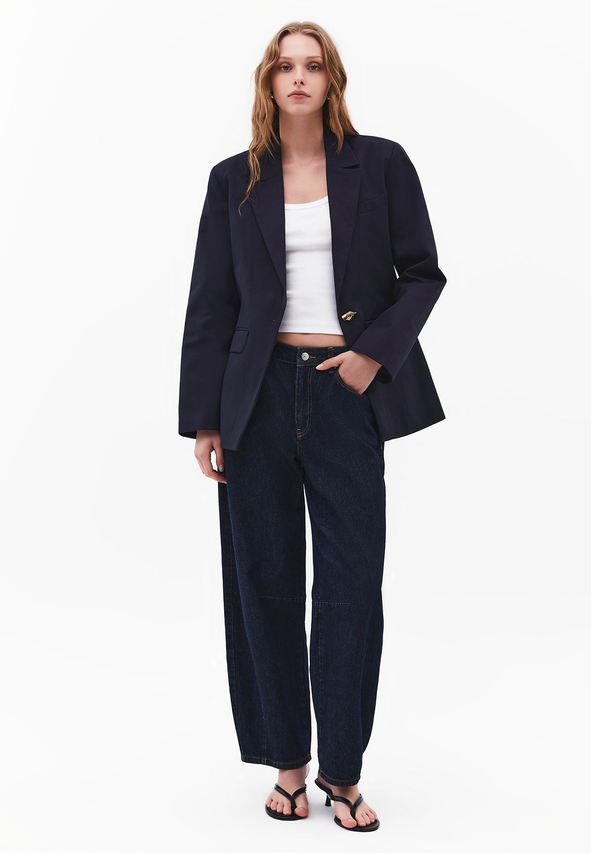 Slim Fit Blazer Jacket with Slit Detail - SKY CAPTAIN