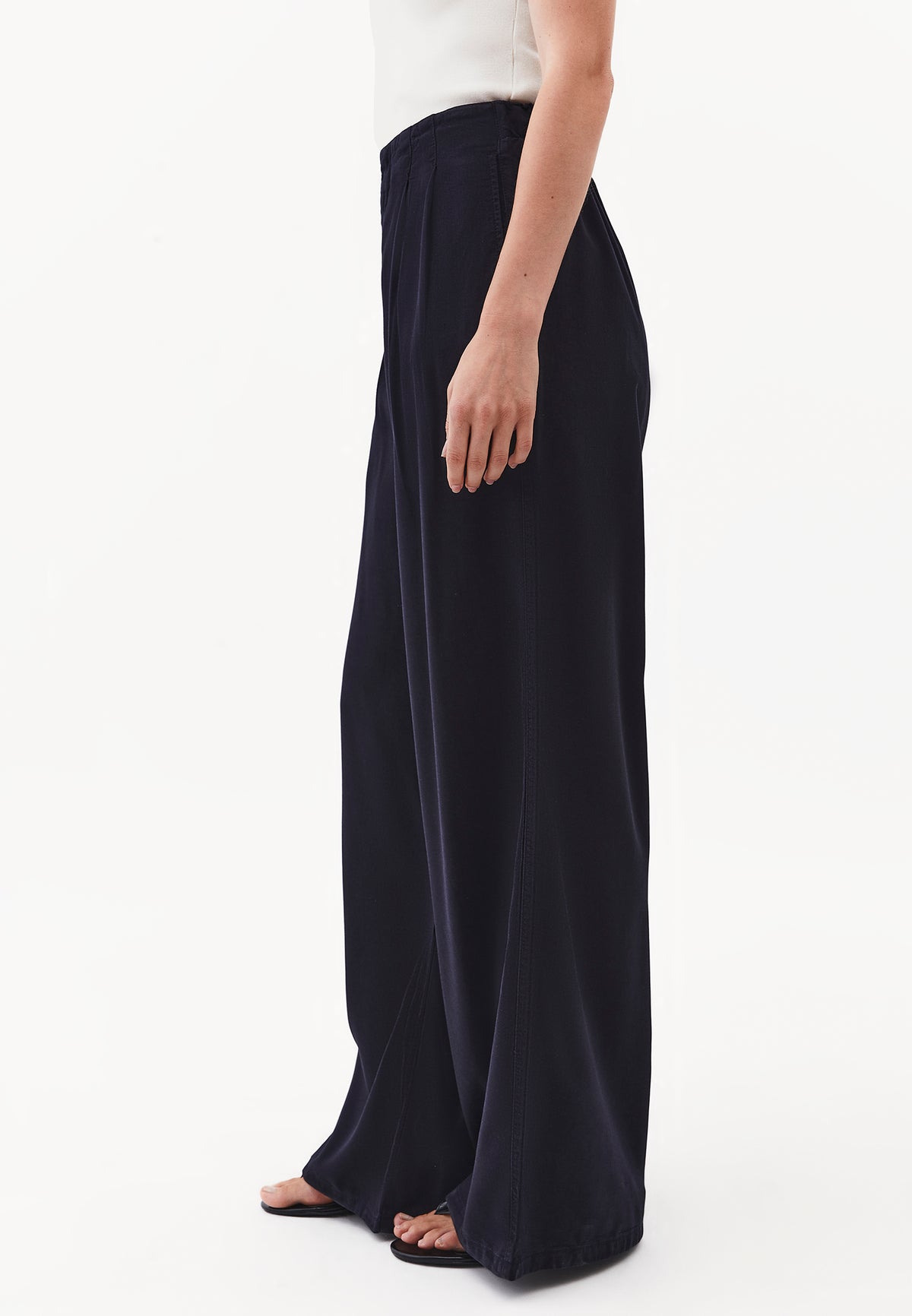 Wide Leg Ultra High Waist Pants - SKY CAPTAIN