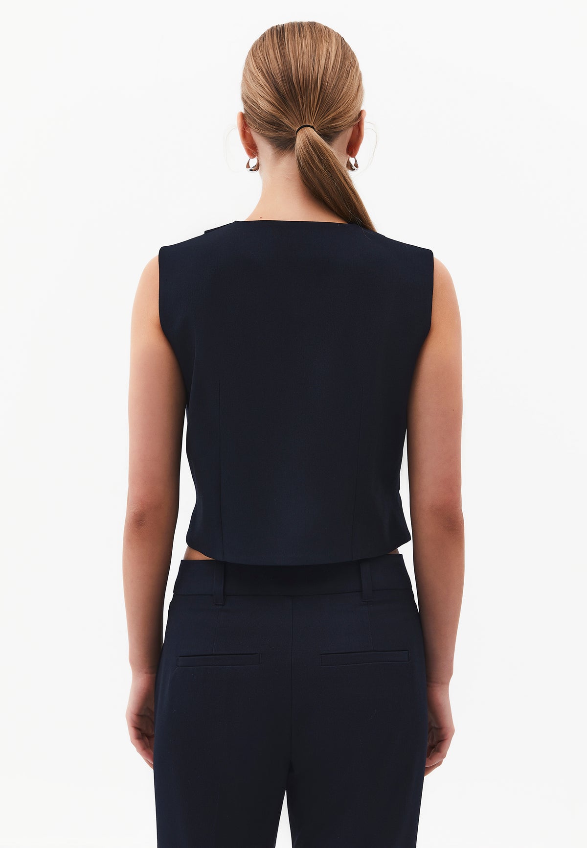 Sleeveless V-Neck Vest - SKY CAPTAIN