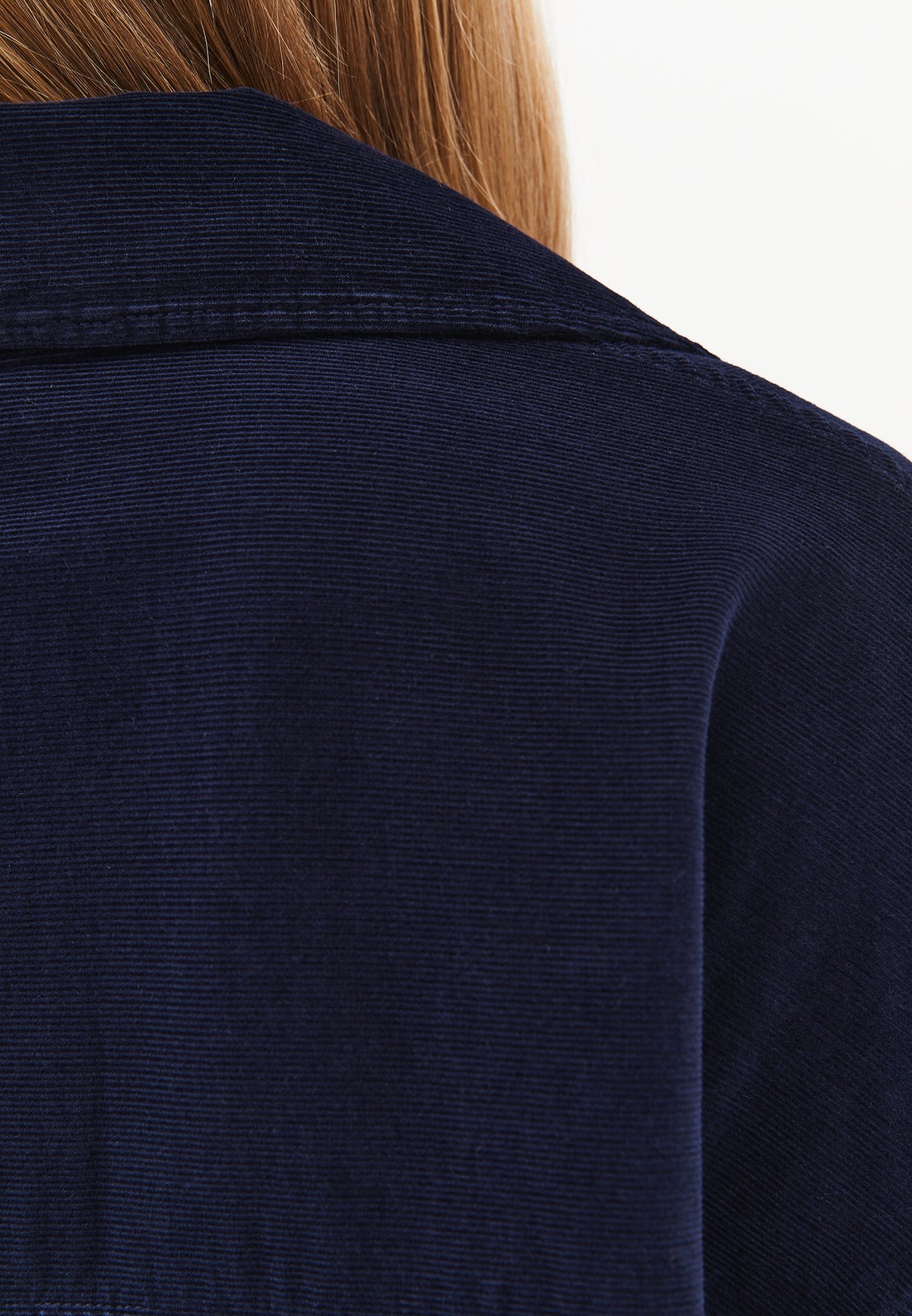 Oversize Buttoned Long Sleeve Shirt - Navy Blue