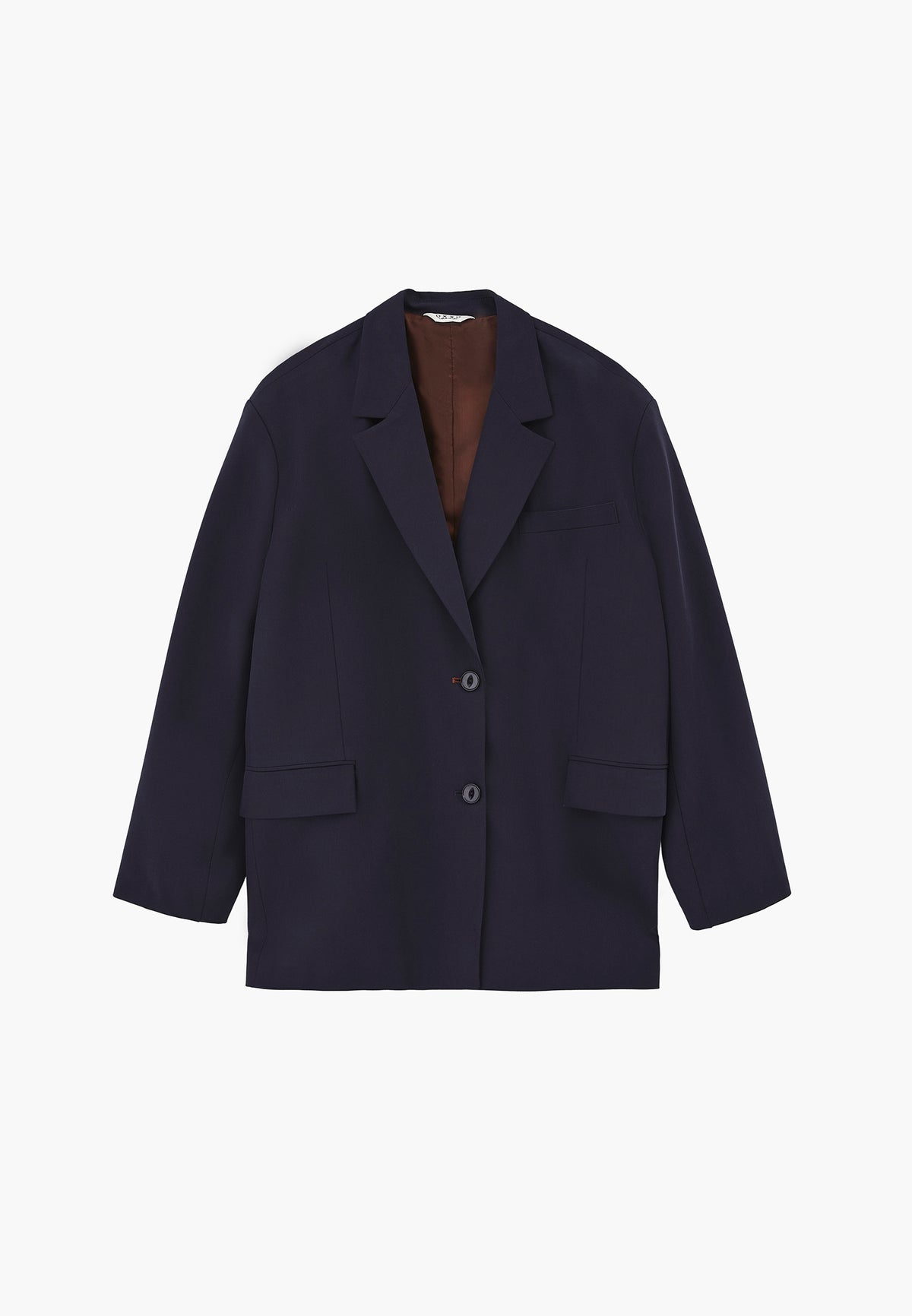 Long Sleeve Oversize Blazer Jacket - Navy Blue