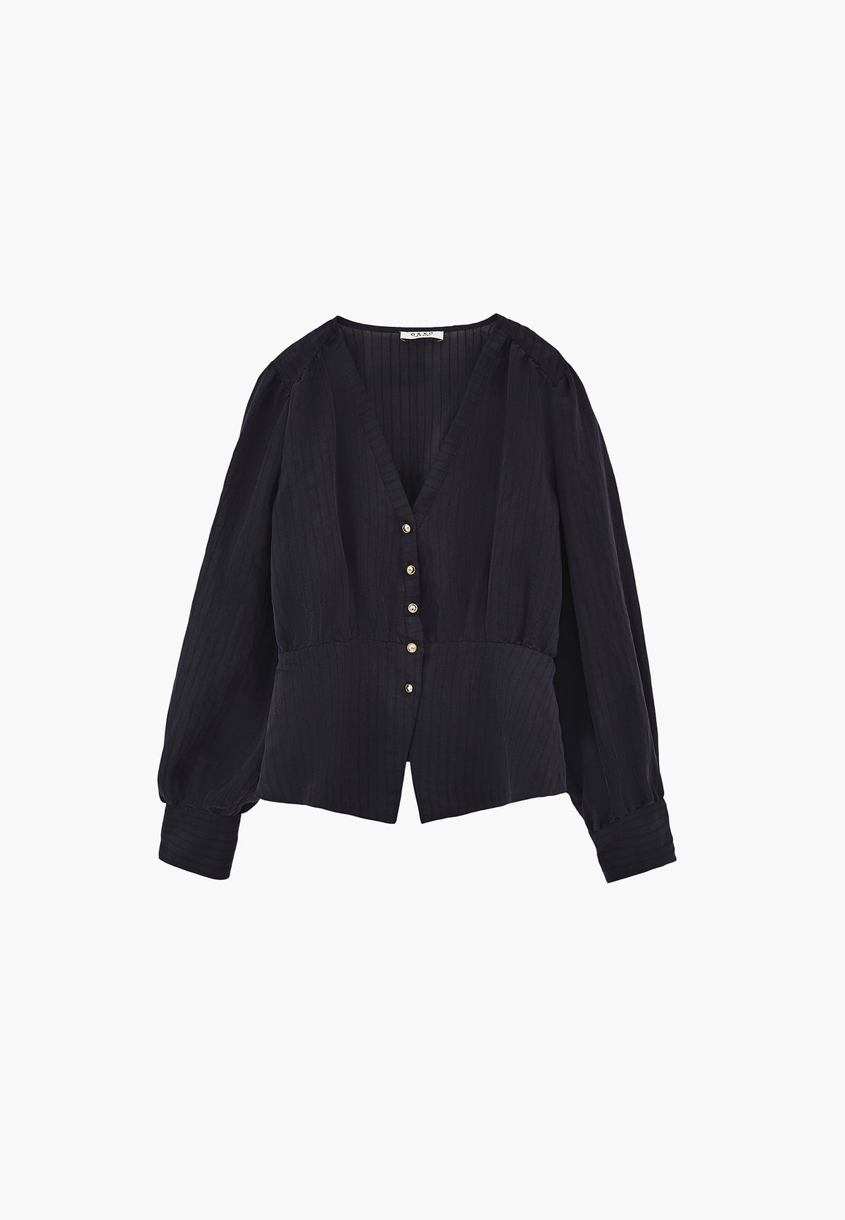 V-Neck Loose Fit Blouse - SKY CAPTAIN