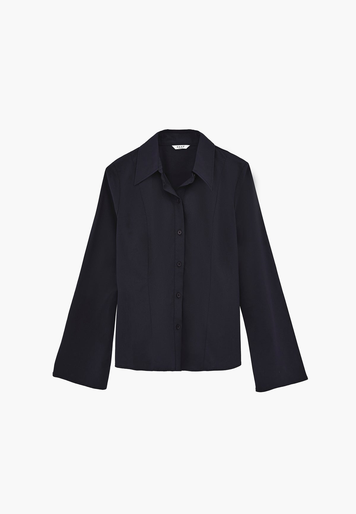 Shirt Collar Long Sleeve Buttoned Shirt - SKY CAPTAIN
