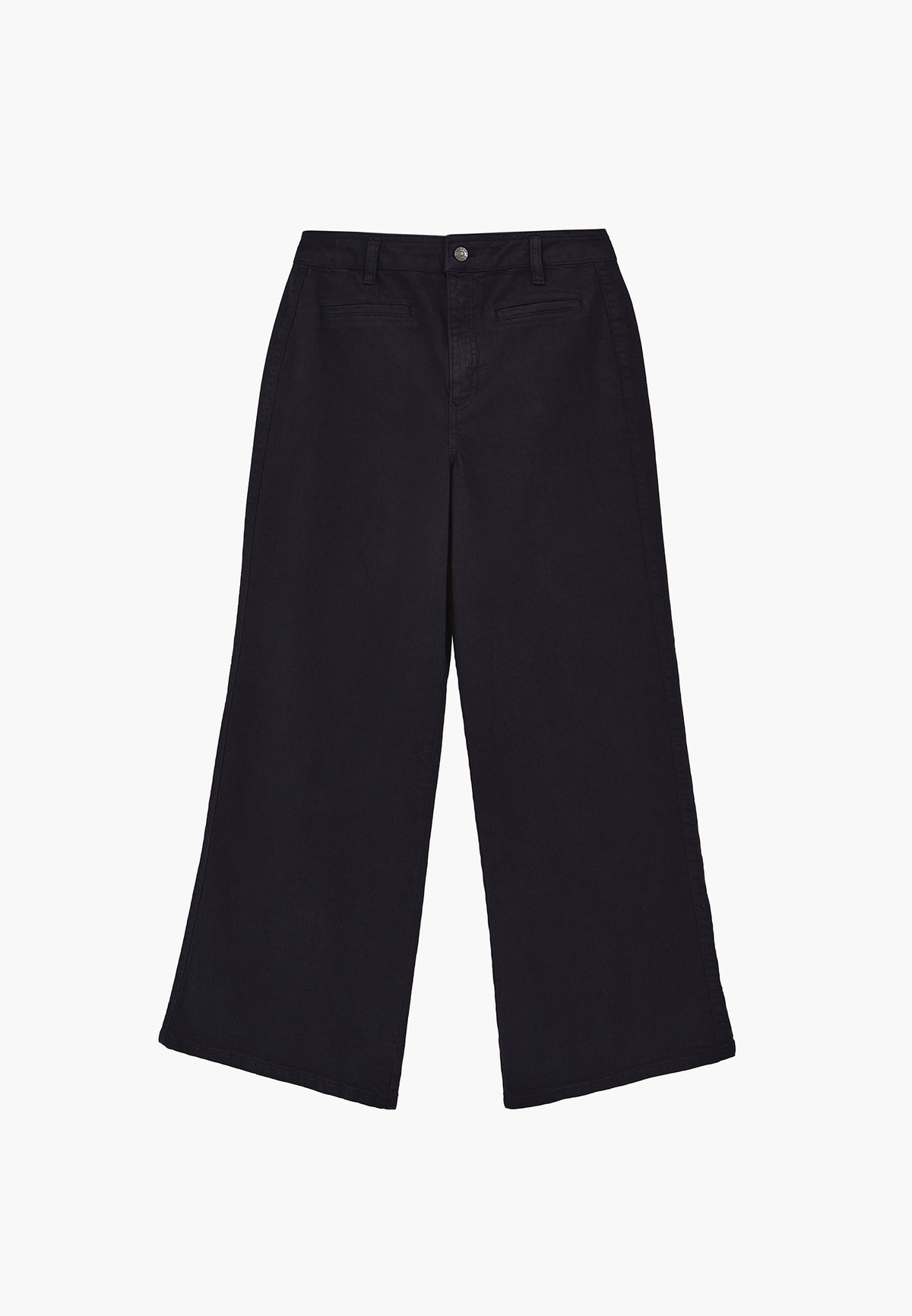 Ultra High Waist Wide Leg Pants - Navy Blue