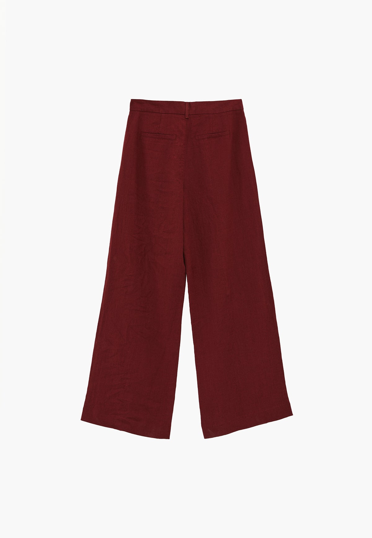Pleated Wide Leg Pants - SPICED APPLE