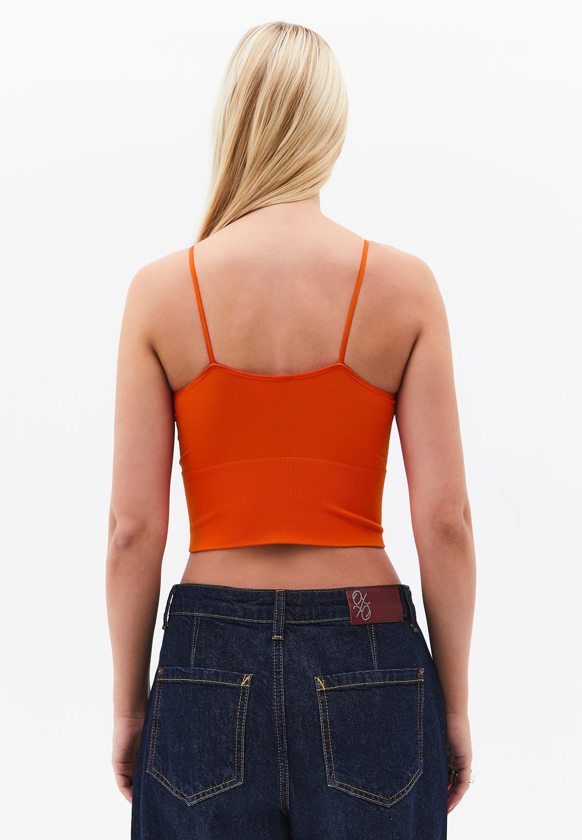 V Neck Tank Top - SPICY ORANGE