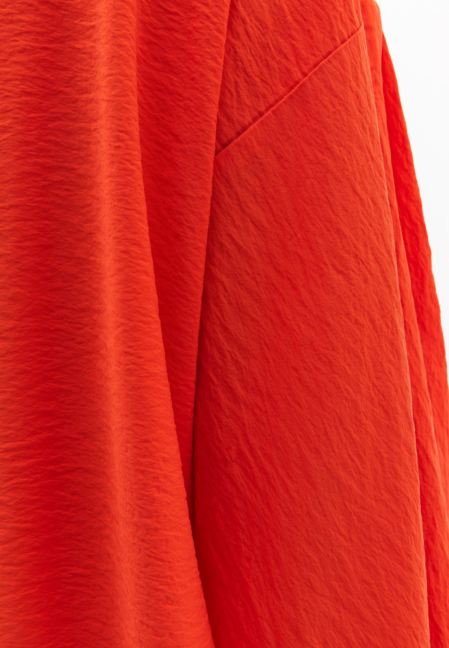 Asymmetric Blouse - SPICY ORANGE