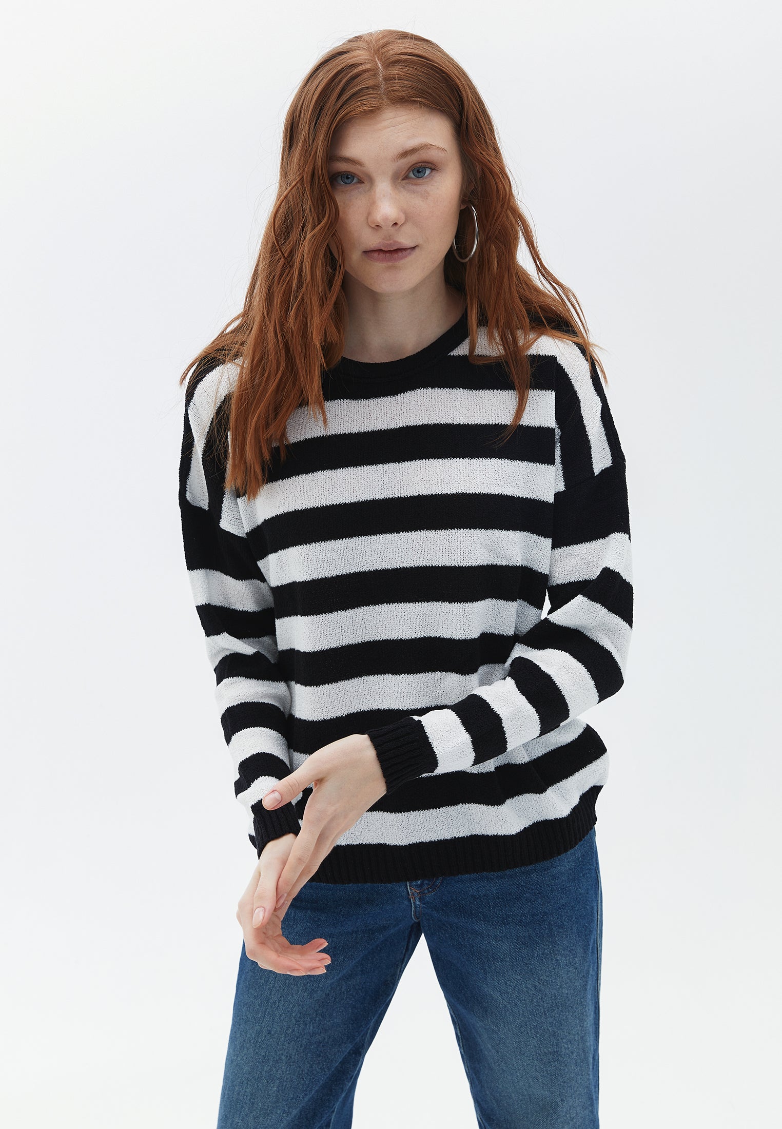 Midi loop pullover - STRIPE COMB