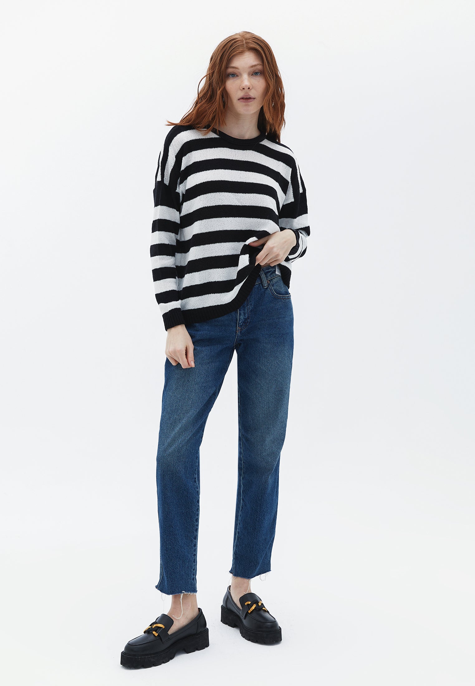 Midi loop pullover - STRIPE COMB