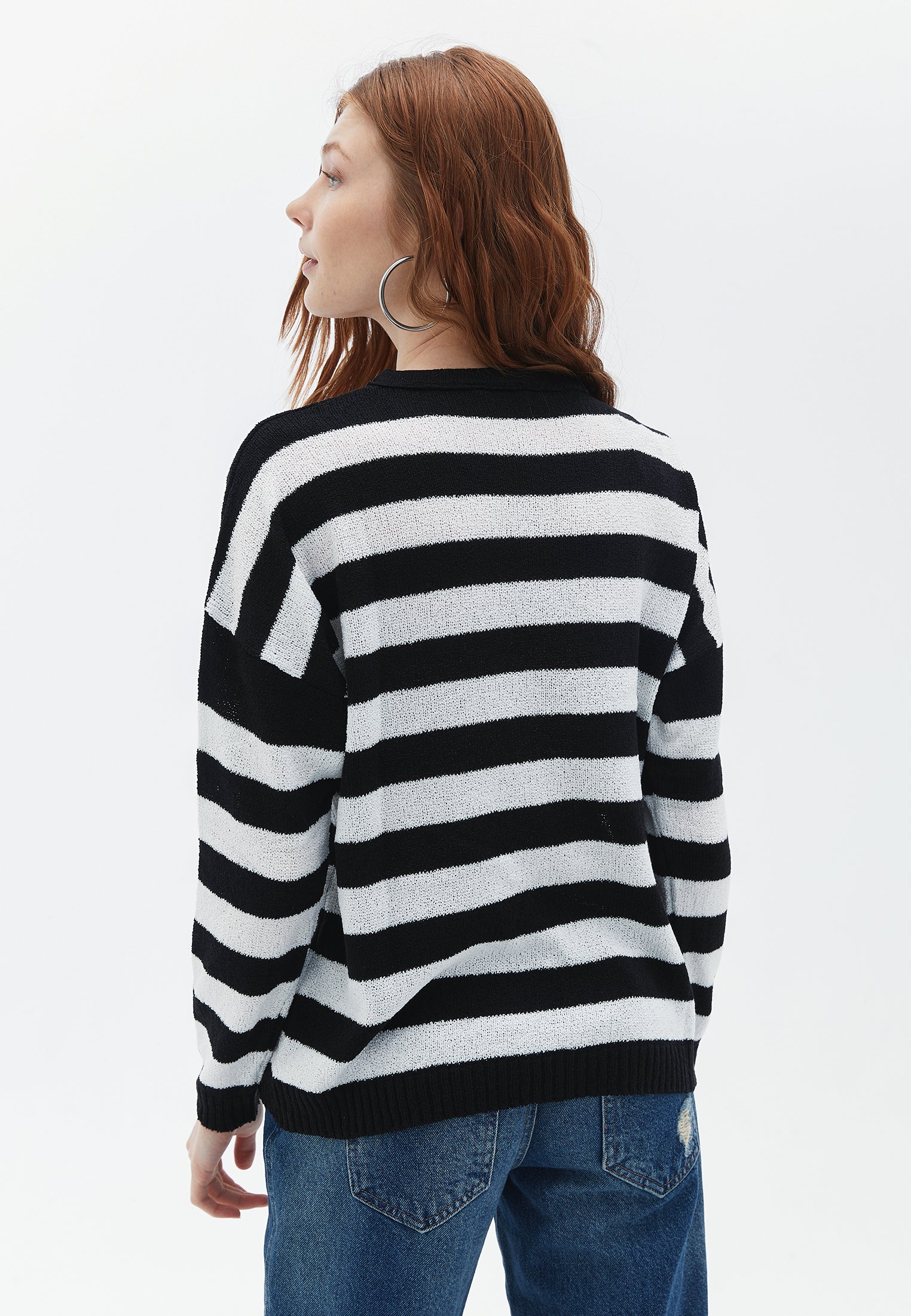 Midi loop pullover - STRIPE COMB