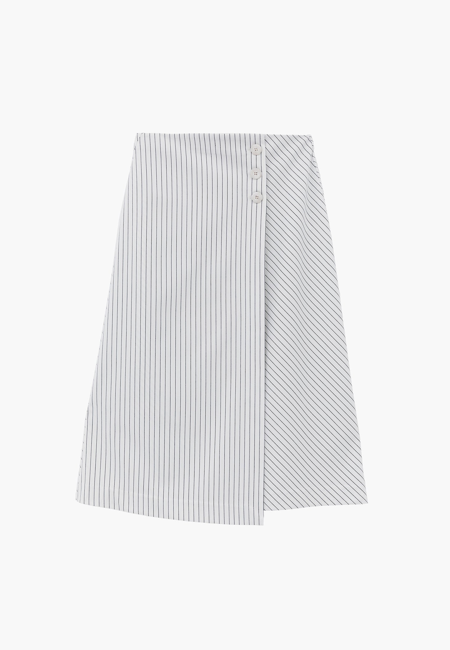 Striped A-Line Midi Skirt - STRIPE COMB