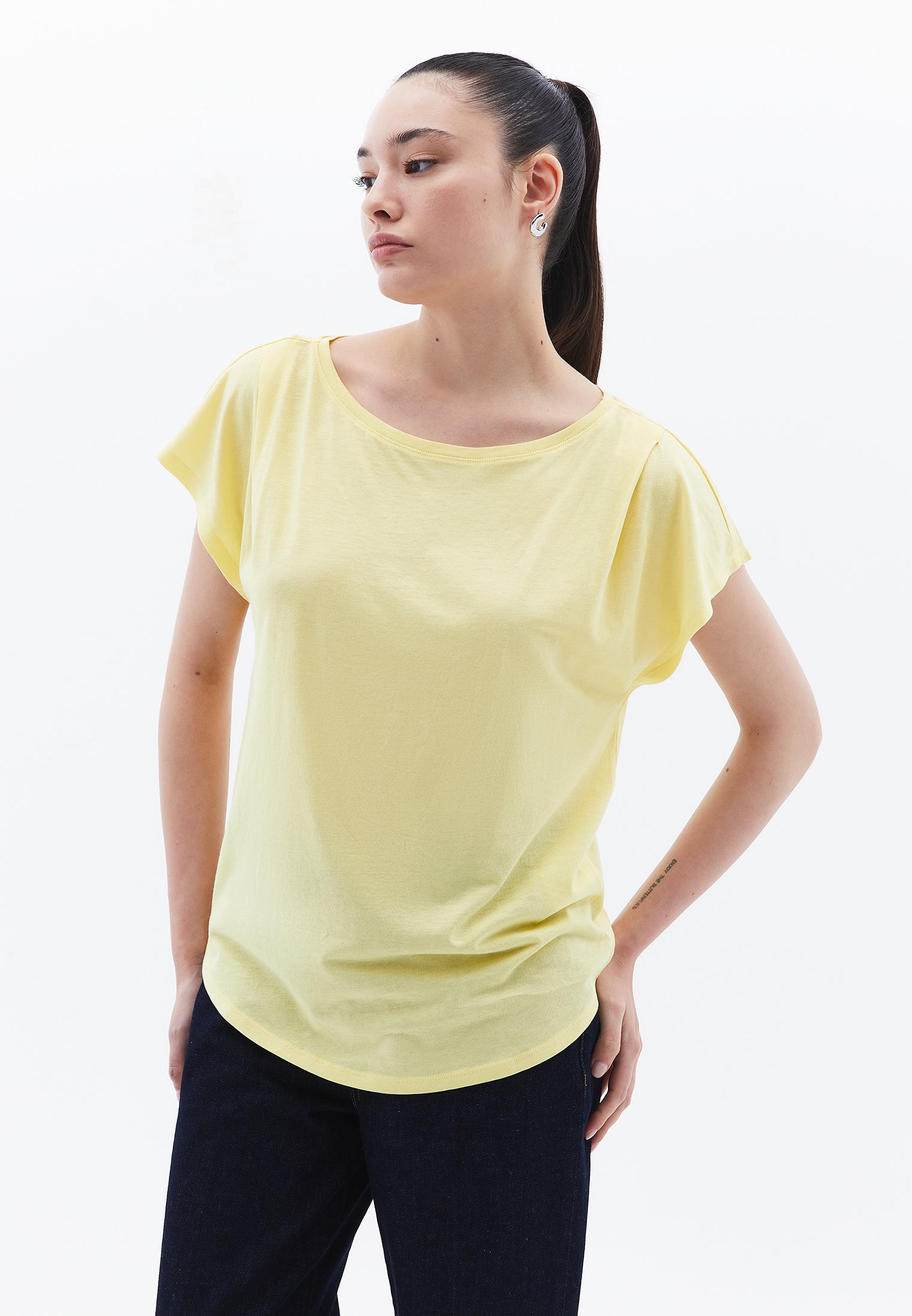 Boat Neck T-Shirt - SUNSHINE