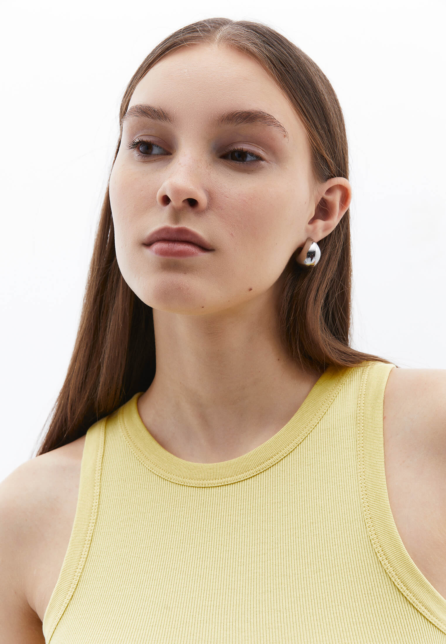 Sleeveless V Neck Tank Top - SUNSHINE