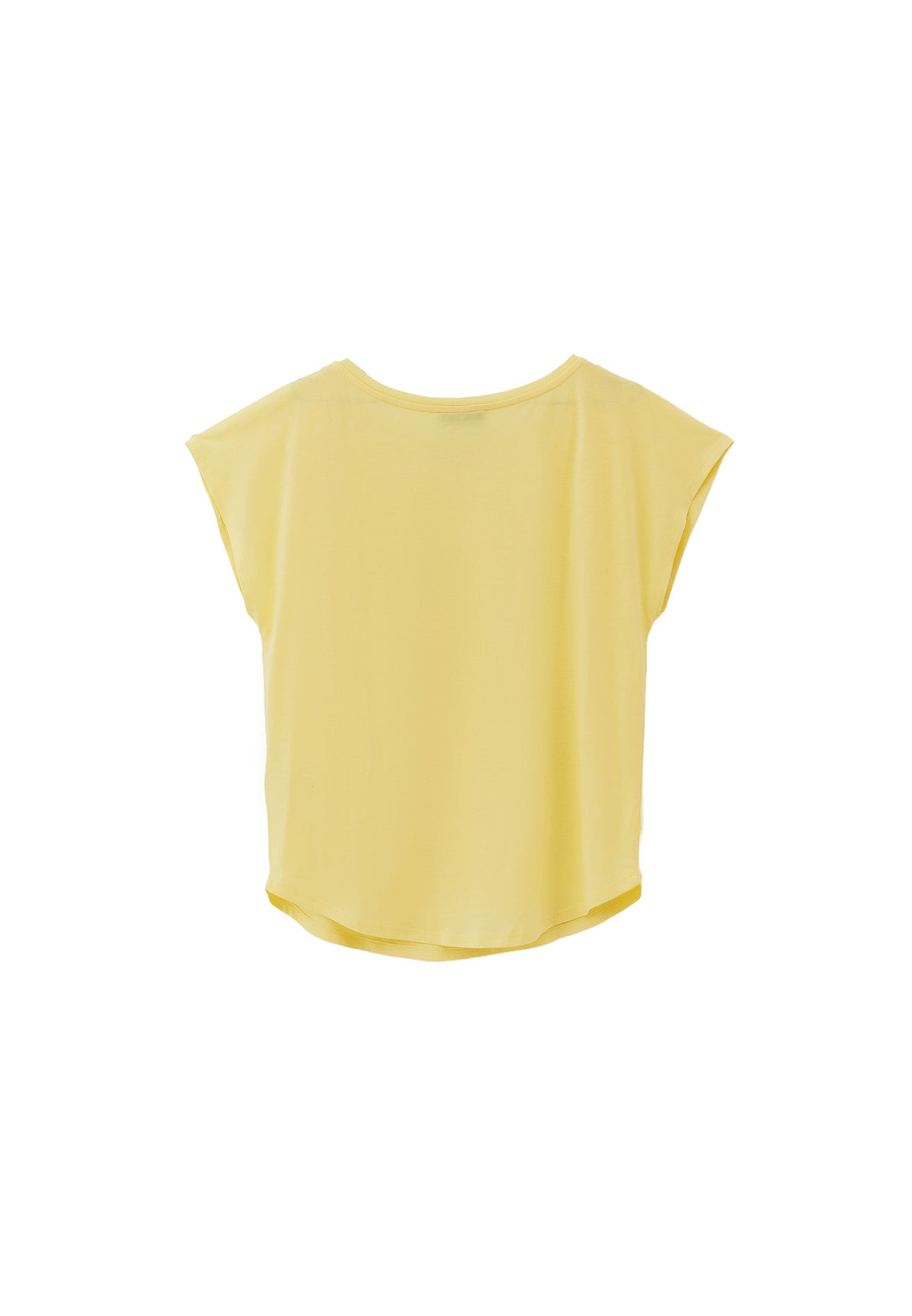 Boat Neck T-Shirt - Yellow