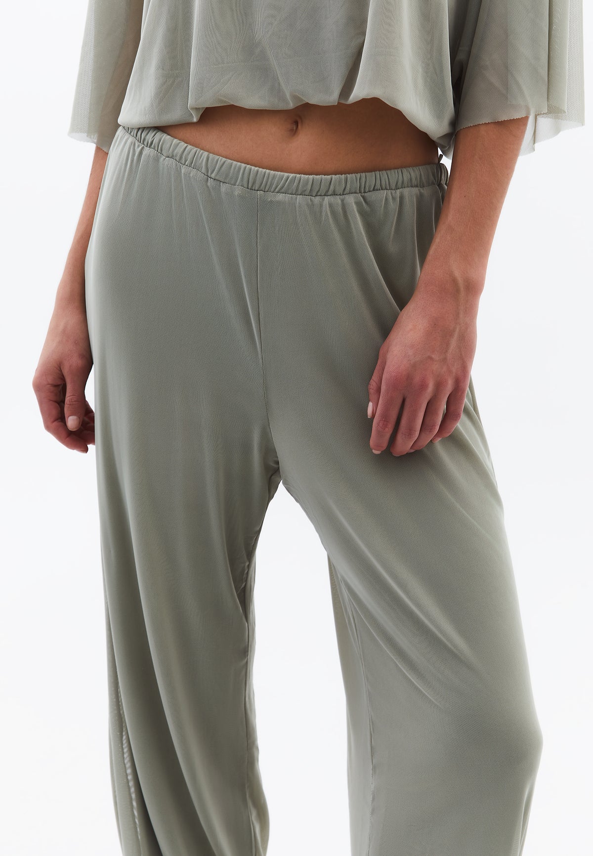 Balloon Form Jogger Pants - Green