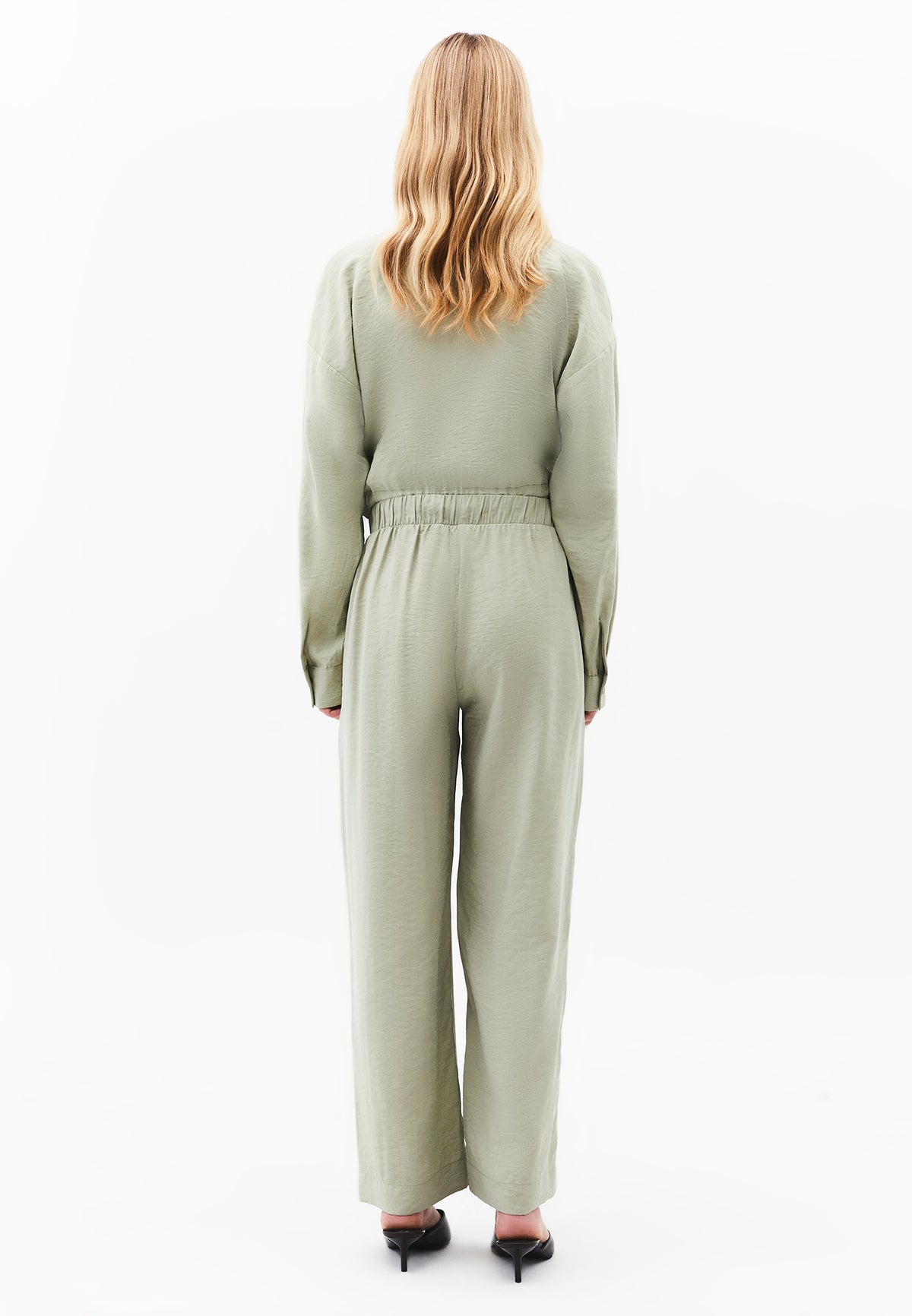 High Waist Straight Pants - TEA
