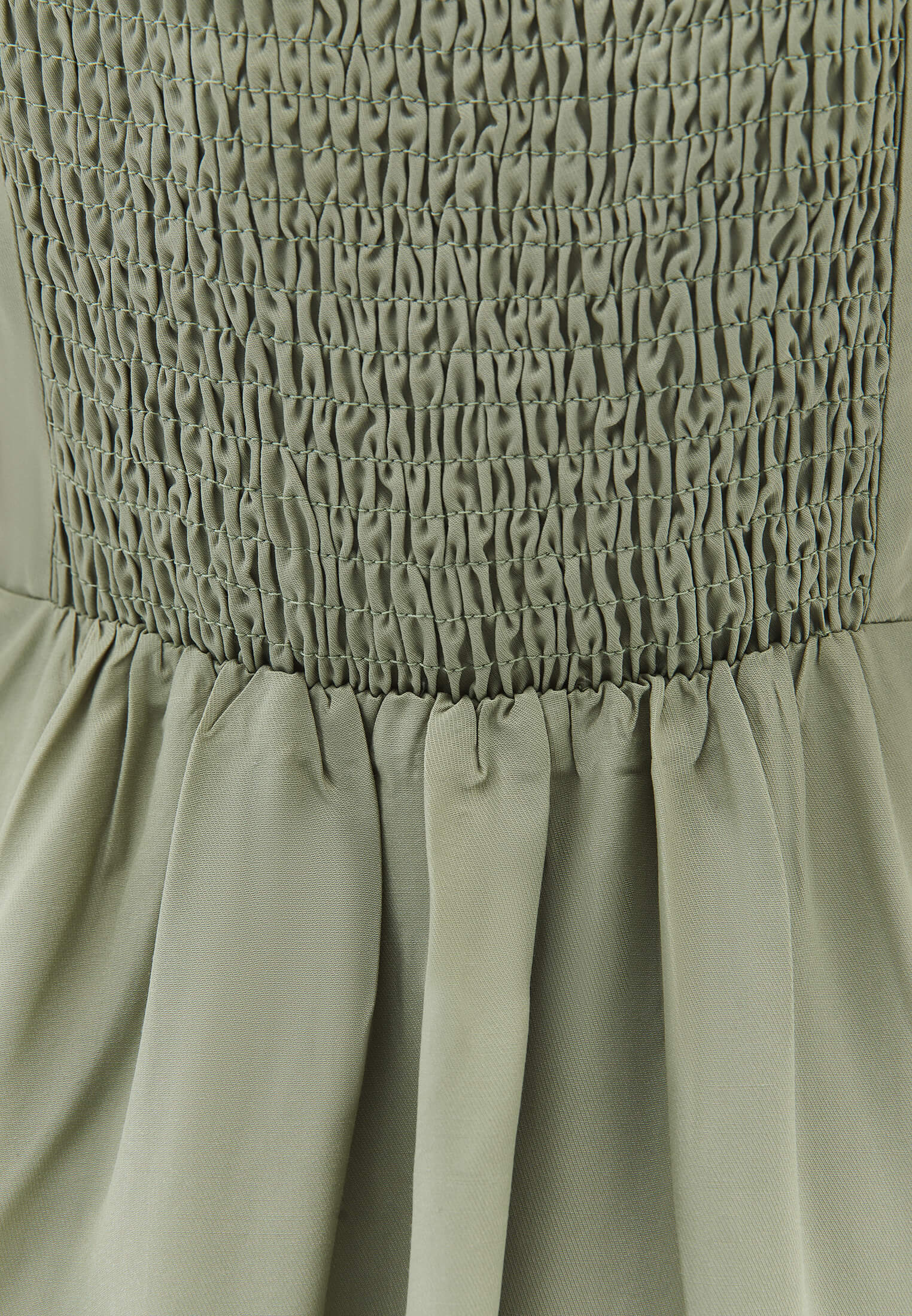 Slit Detailed Sweetheart Neckline Midi Dress - TEA