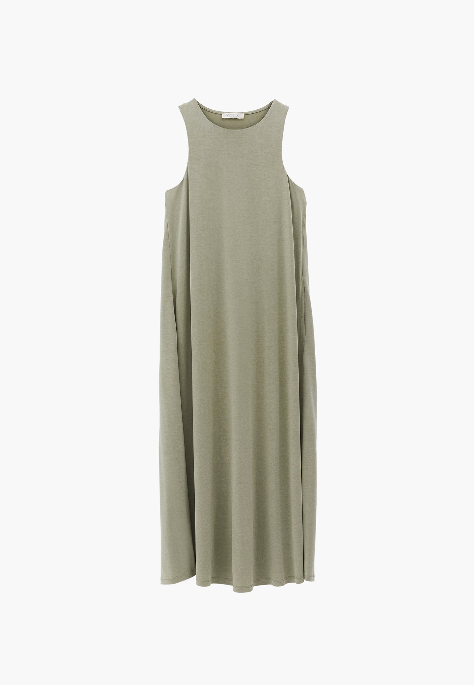Halter Neck A-Line Midi Dress