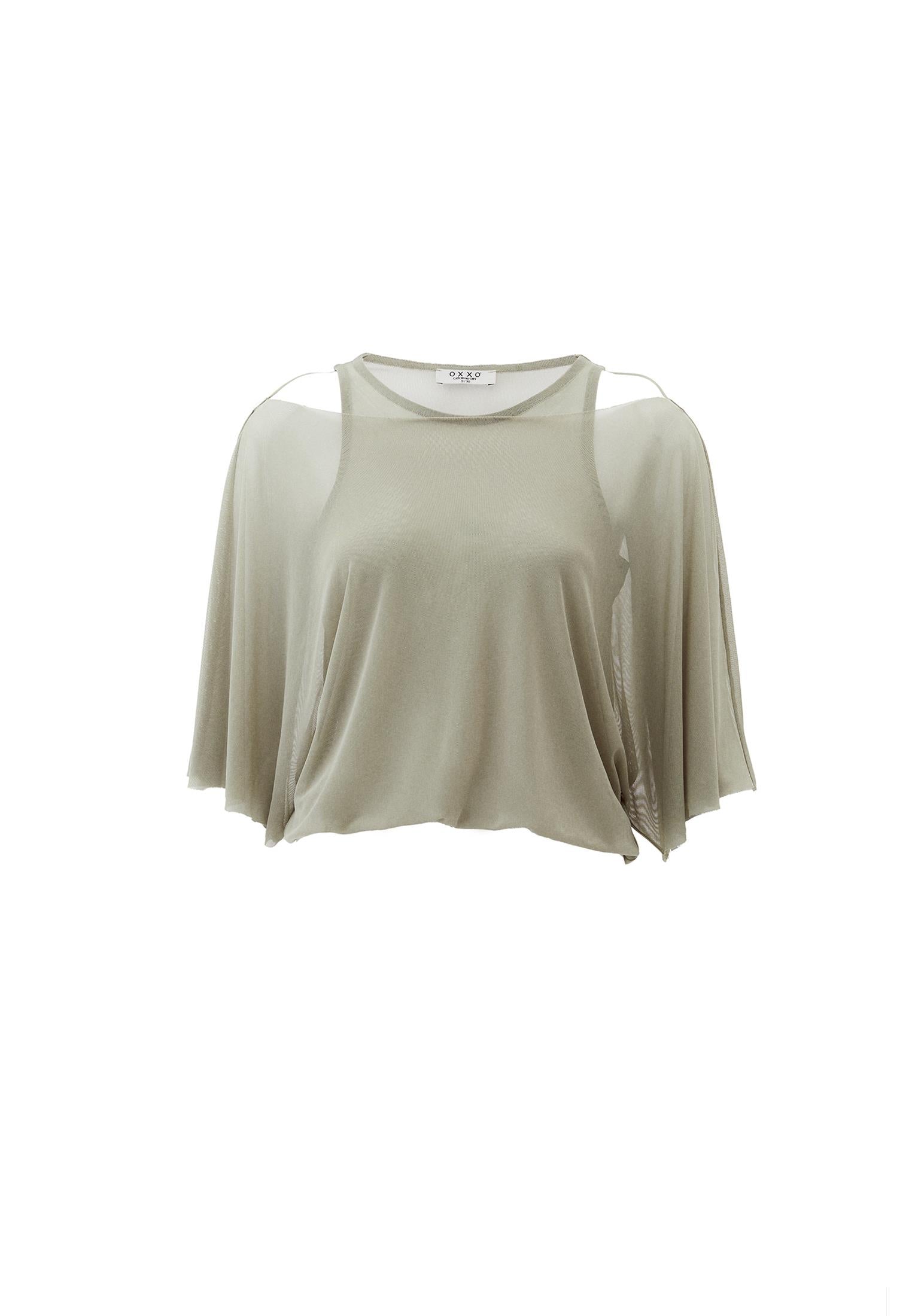 Batwing Sleeve Boat Neck Blouse - TEA