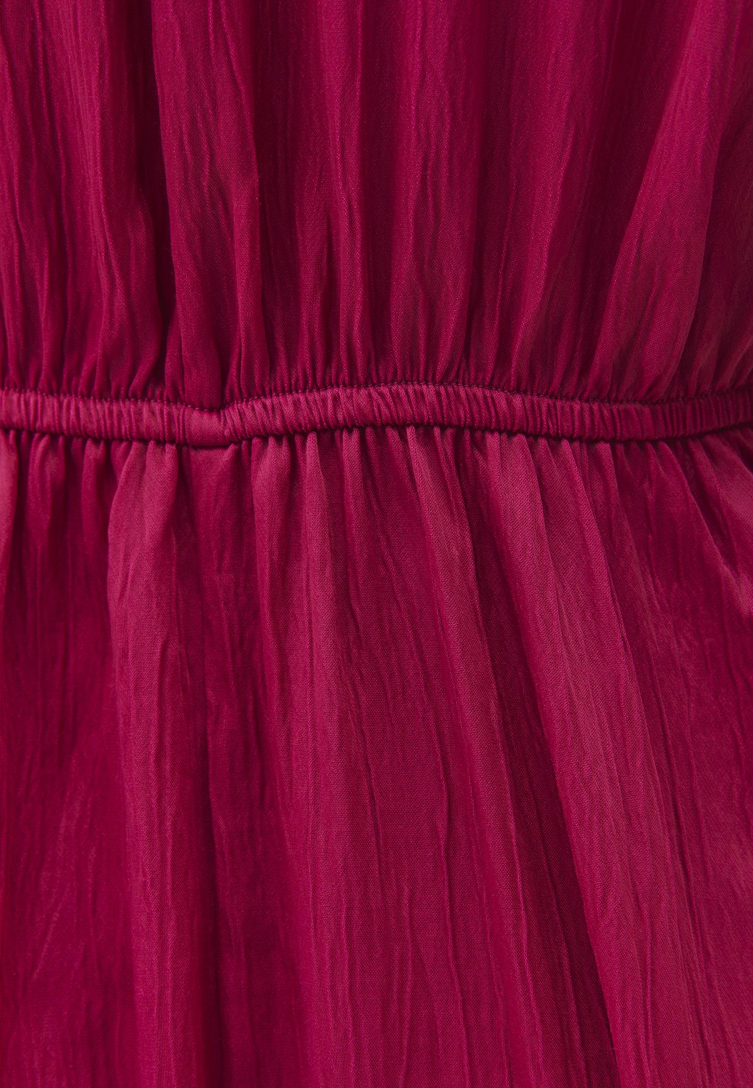 V-Neck Batwing Sleeve Long Dress - VERY BERRY
