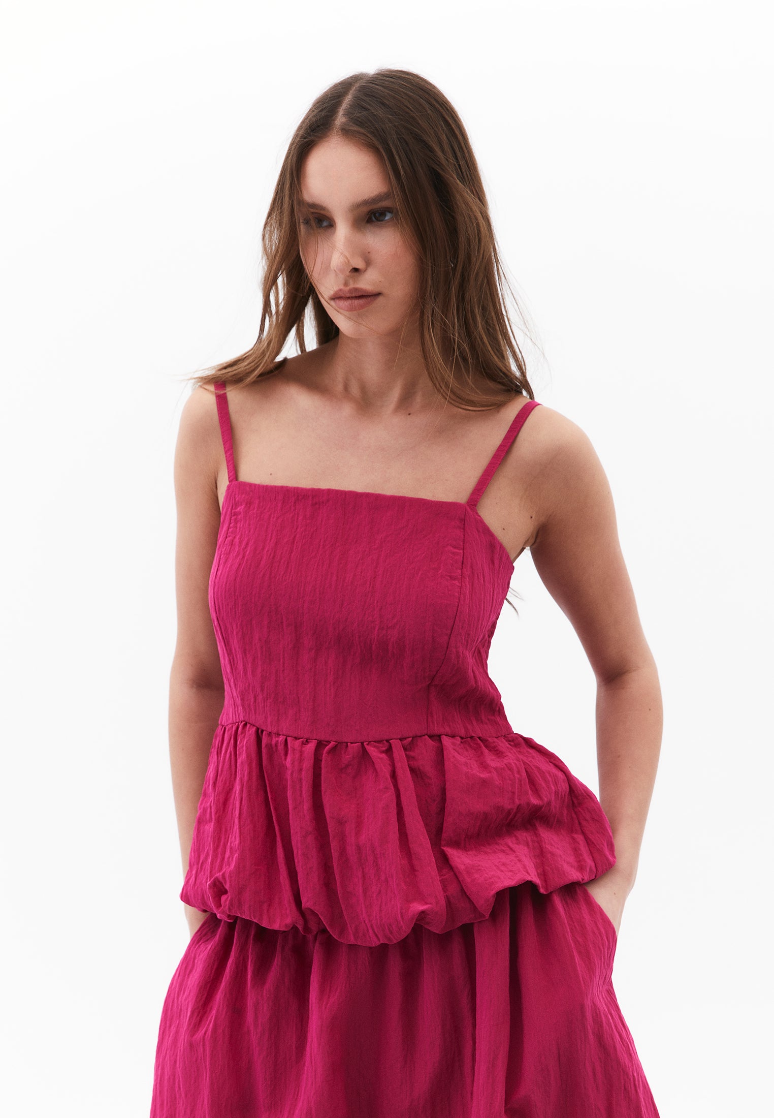 Strapless Balloon Form Tank Top - VIVACIOUS