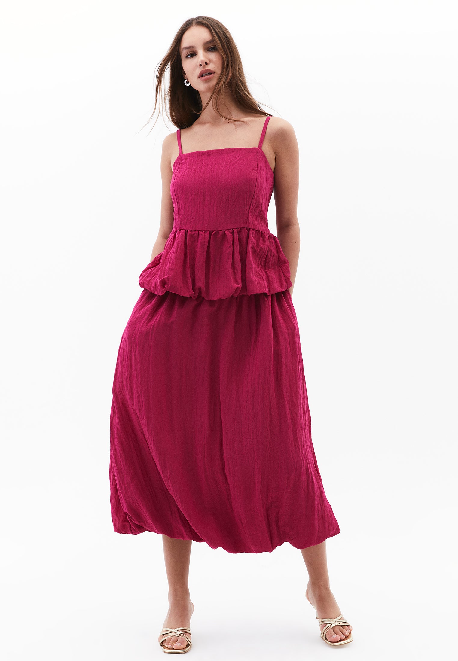 Strapless Balloon Form Tank Top - VIVACIOUS