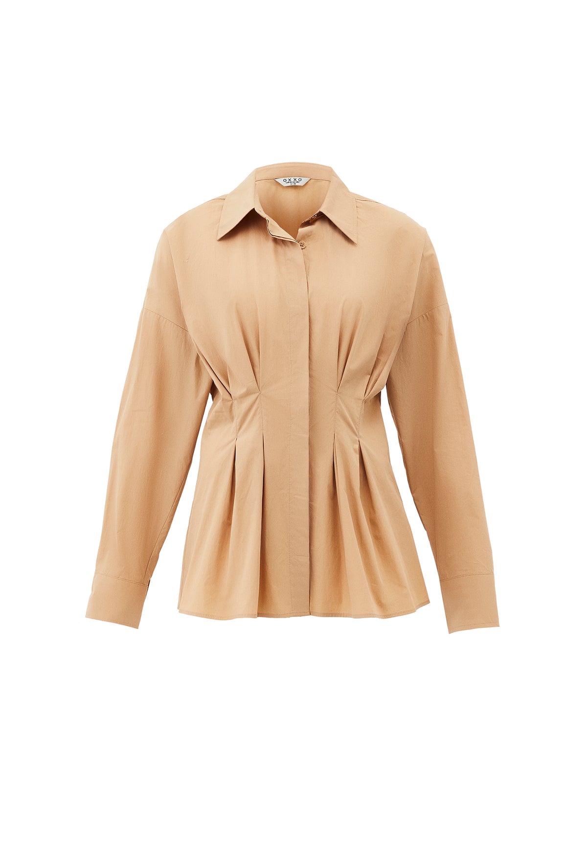 Standard Pleated Shirt With Closed Fit - WARM SAND