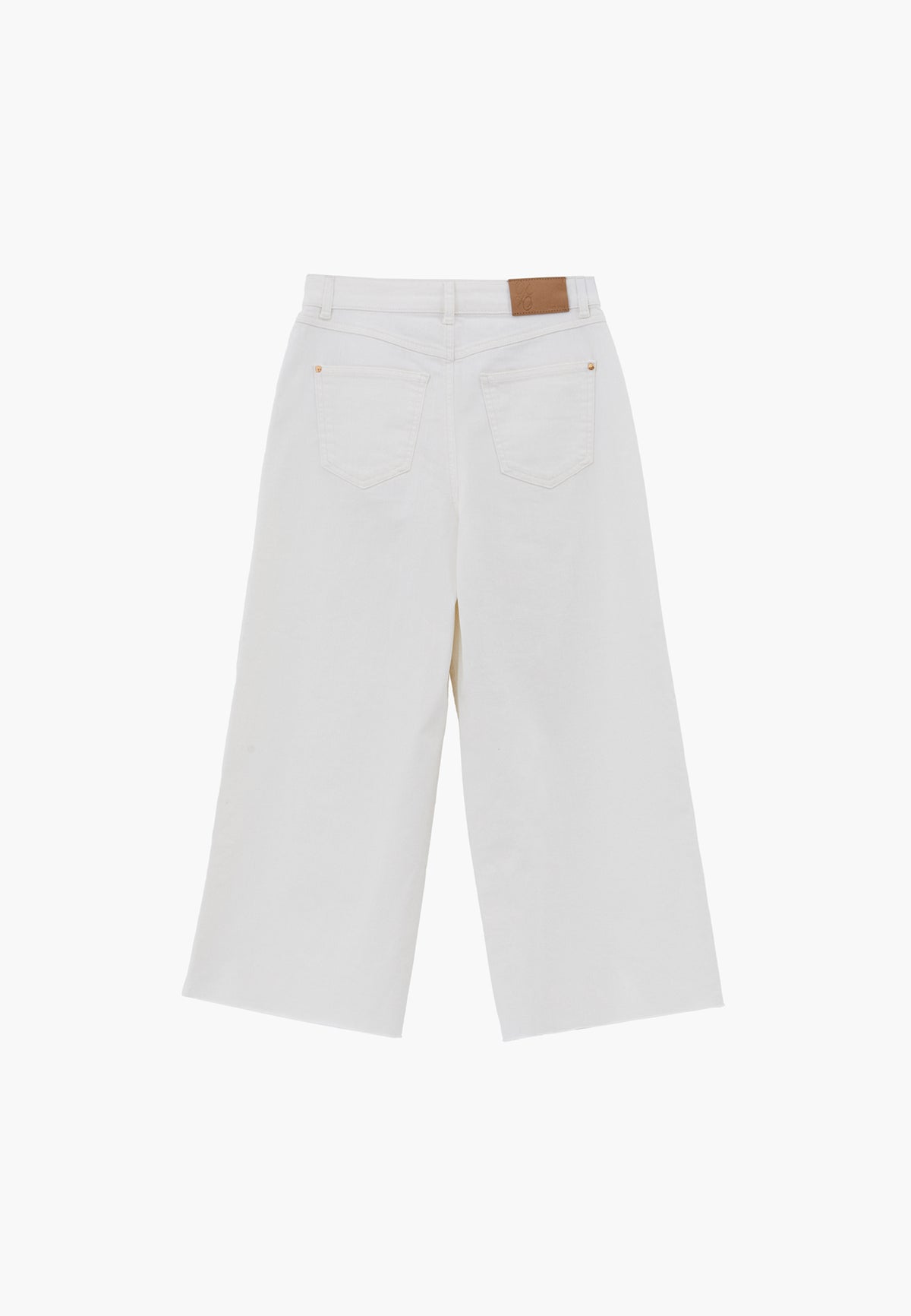 Wide Leg Ultra High Waist Pants - WHITE DENIM
