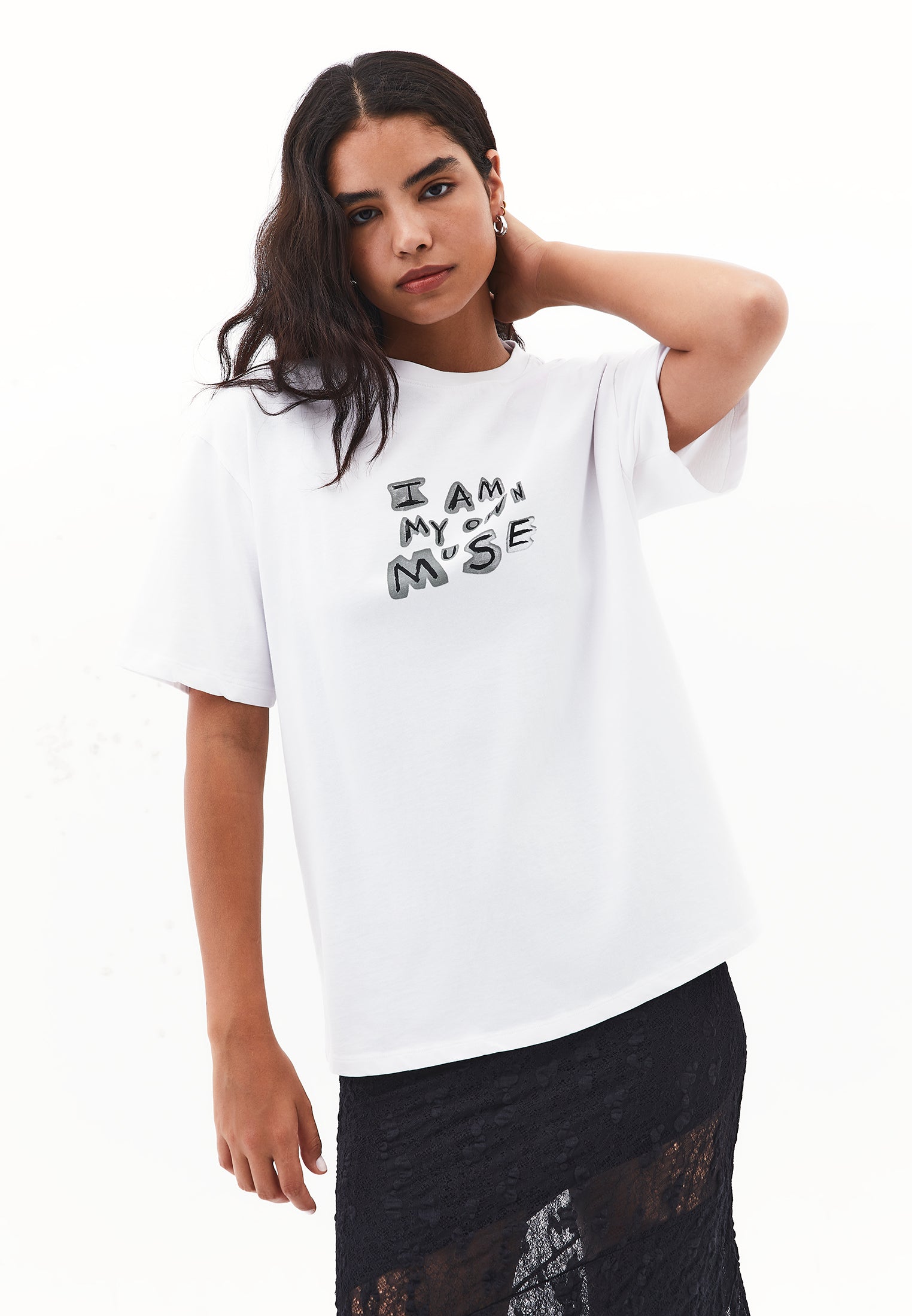 Oversize Printed T-Shirt - WHITE