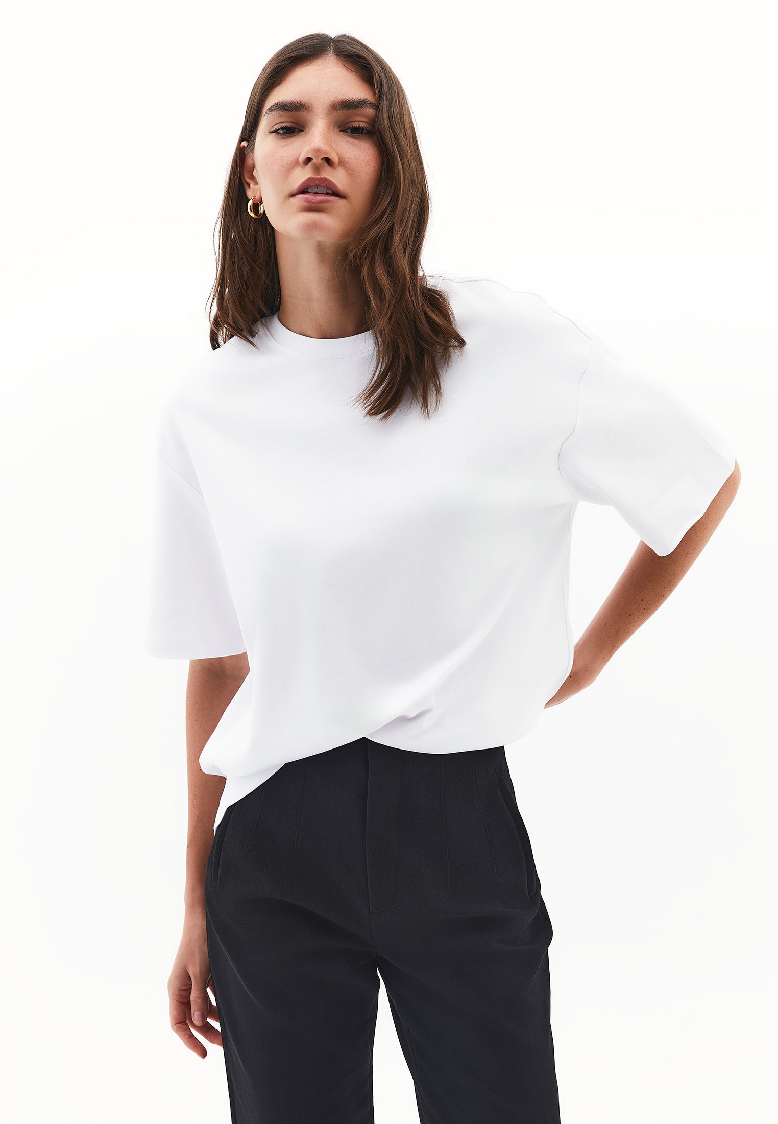 Oversized cotton t-shirt - WHITE