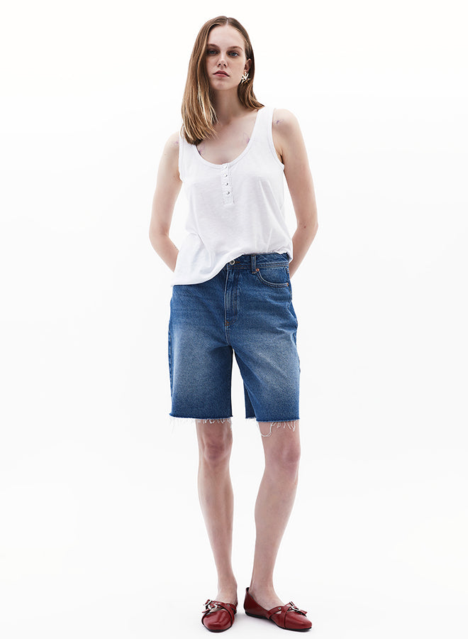 Tank Top With Modal Content - White