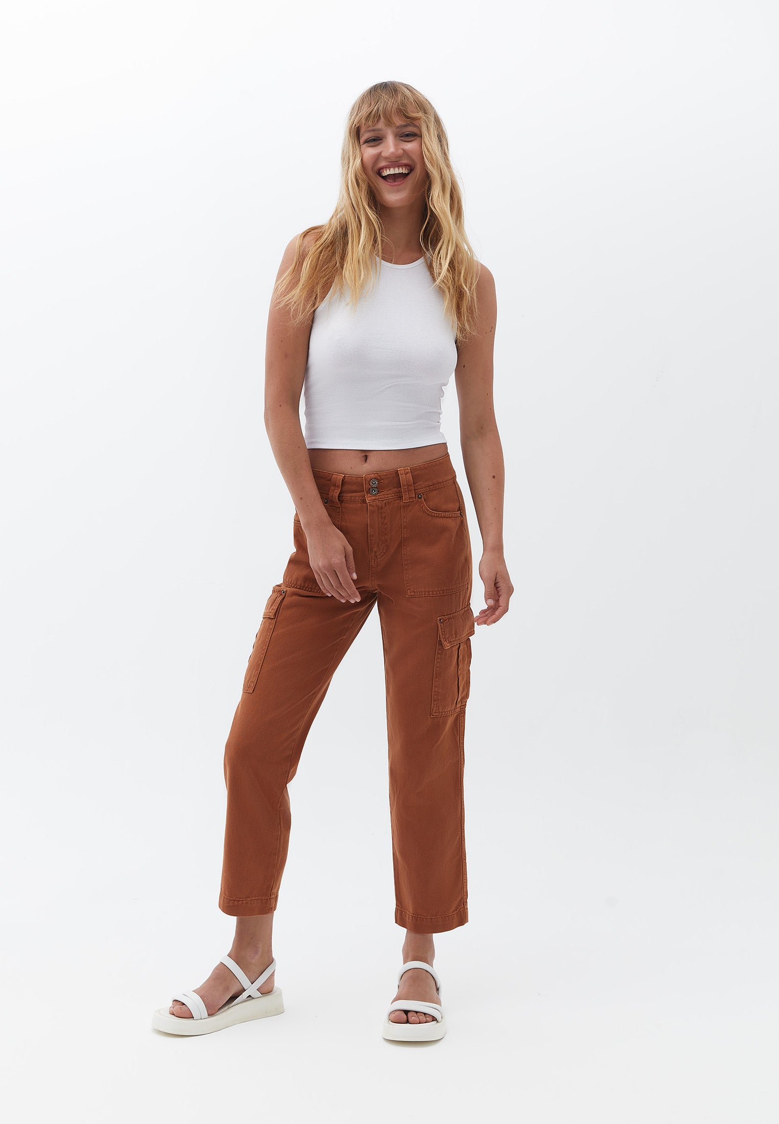 Halter neck crop top - WHITE