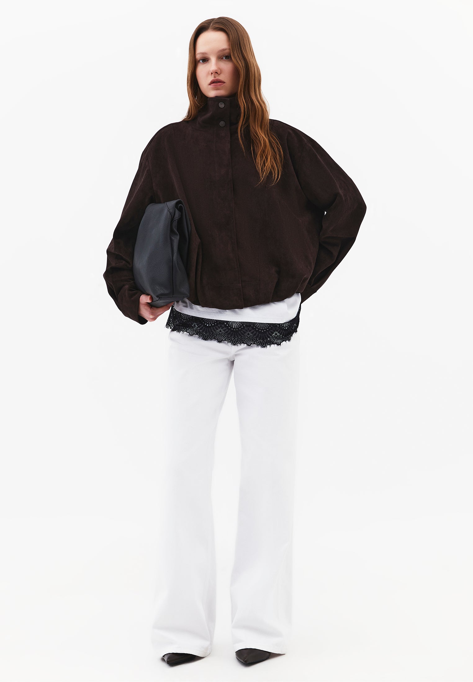 Oversize Crew Neck T-Shirt - WHITE