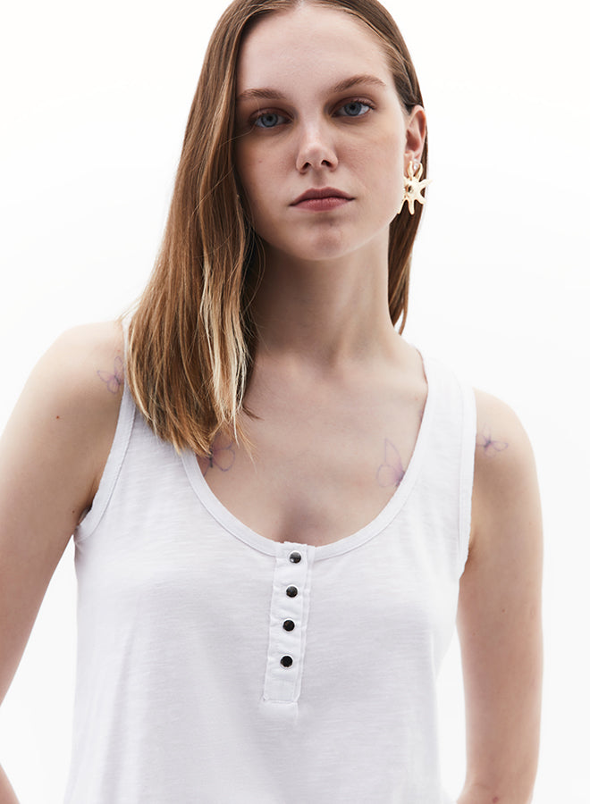 Tank Top With Modal Content - White
