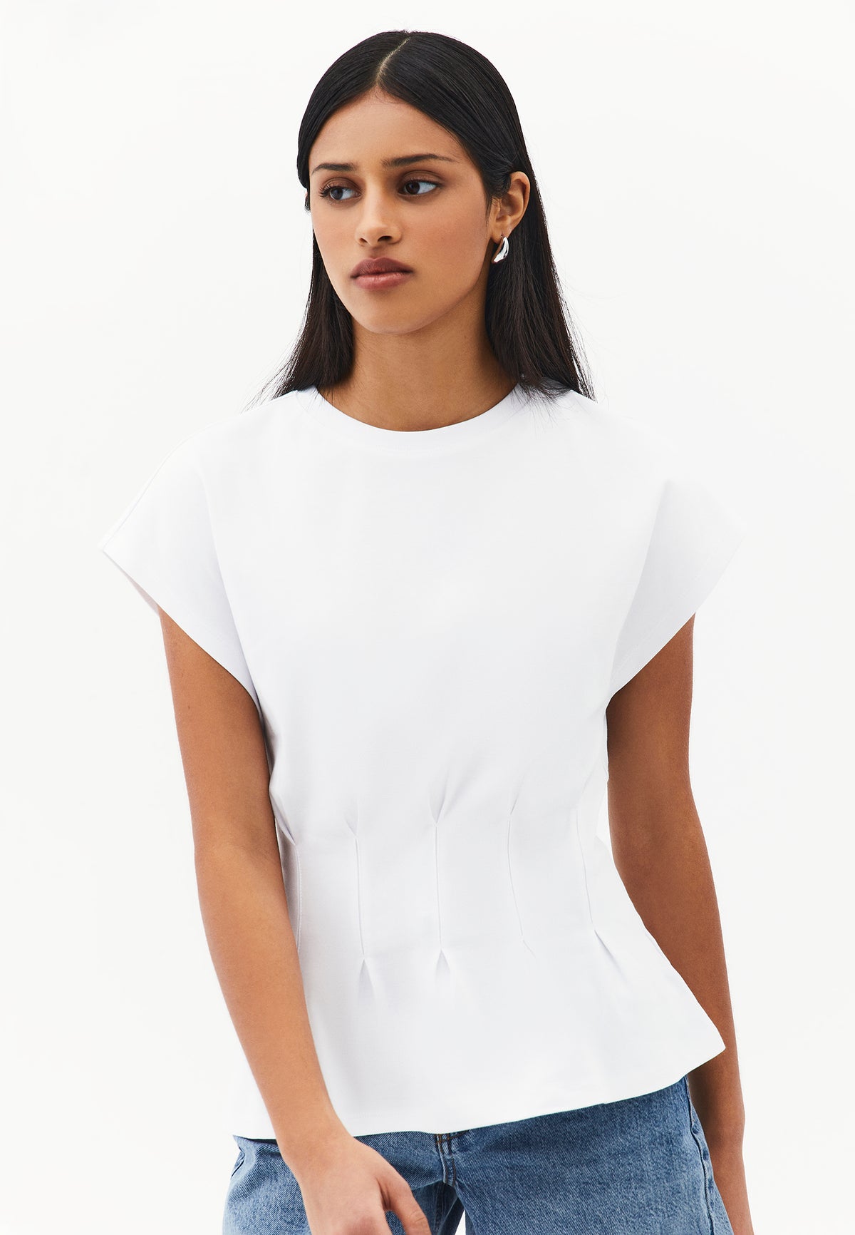 Crew Neck Short Sleeve Standard T-Shirt - White