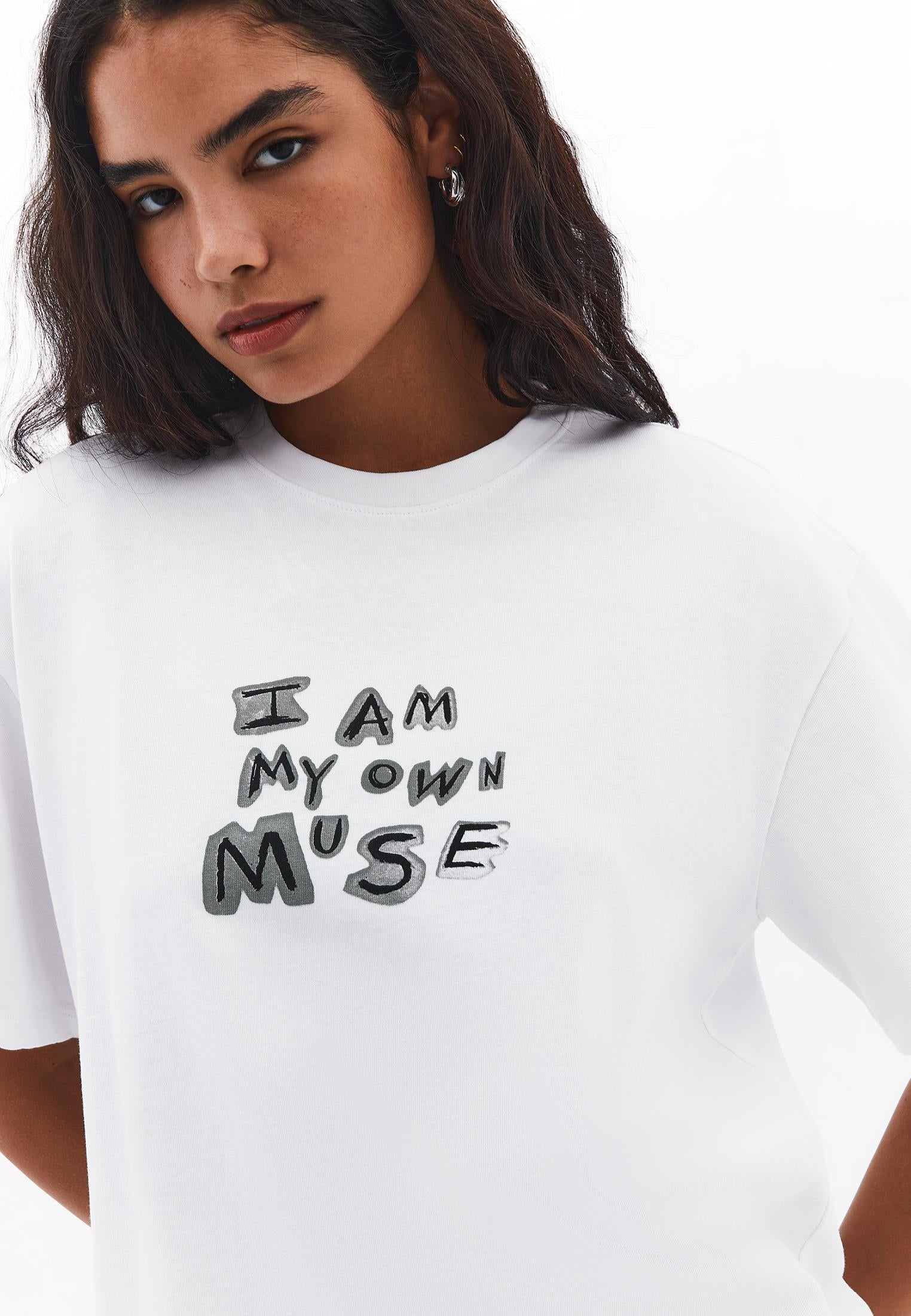 Oversize Printed T-Shirt - WHITE