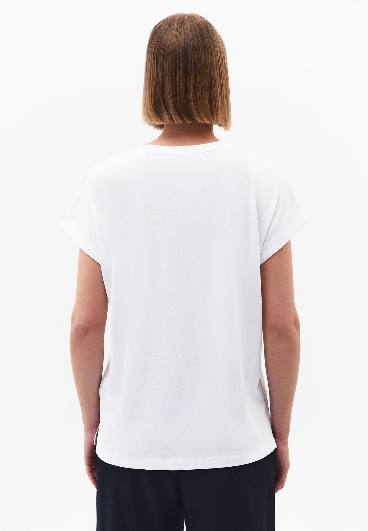 Stony Boat Neck Short Sleeve T-Shirt - White